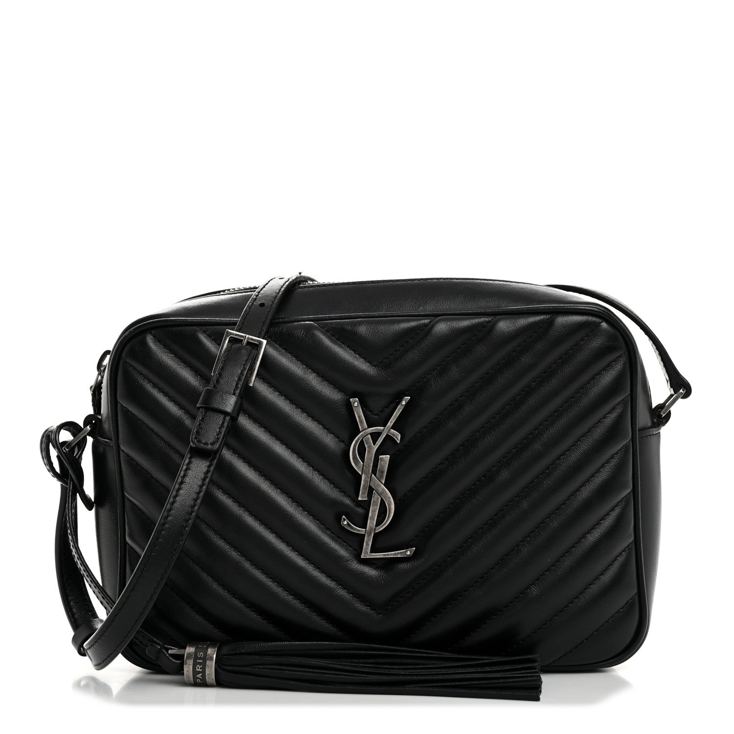 Saint Laurent Calfskin Matelasse Monogram Lou Camera Bag Black 1 of 10