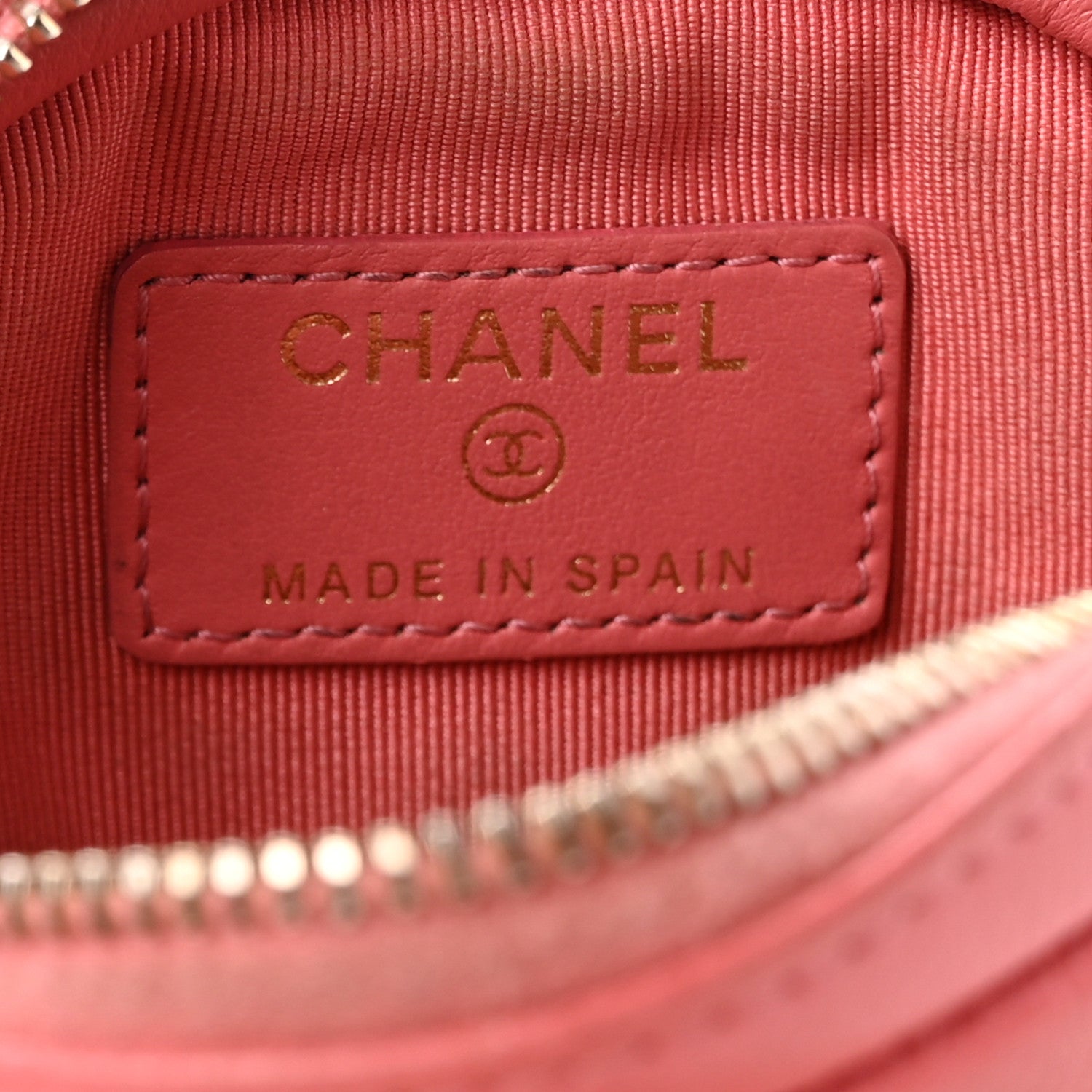 Chanel Caviar Quilted Zip Around Classic Coin Purse Pink 6 of 11