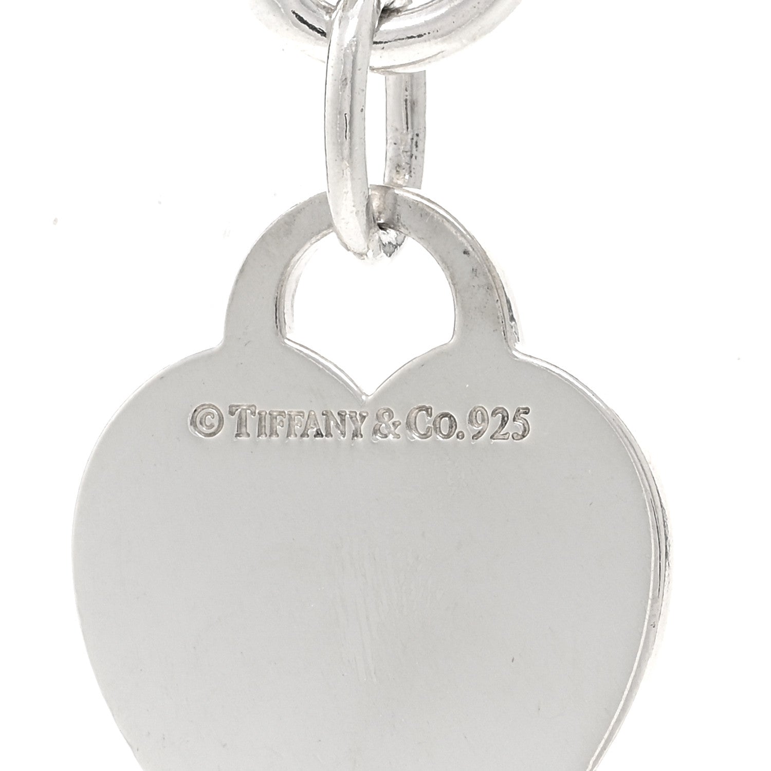 Tiffany Sterling Silver Heart Tag Pendant Necklace 4 of 4