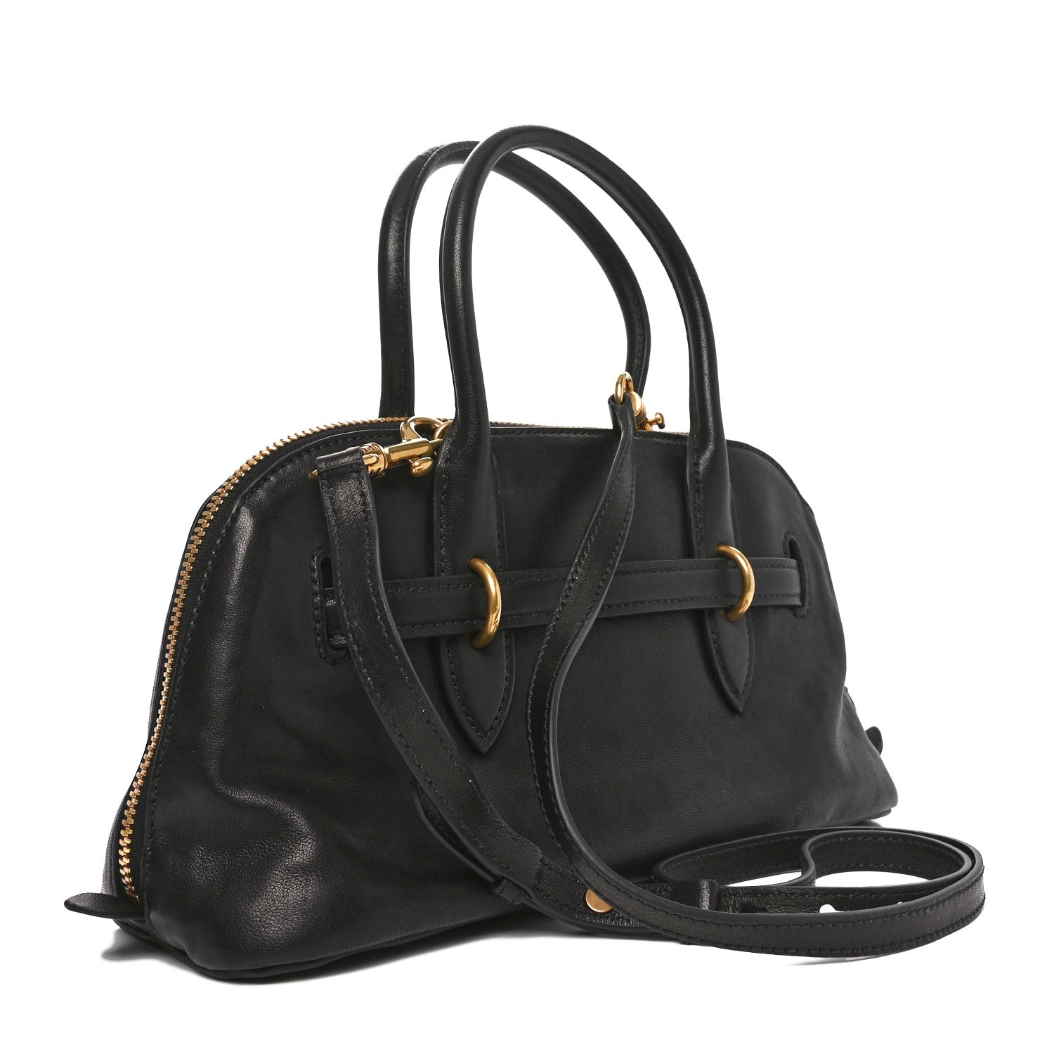 Miu Miu Nappa Aviator Regular Aventure Bag Black 3 of 9