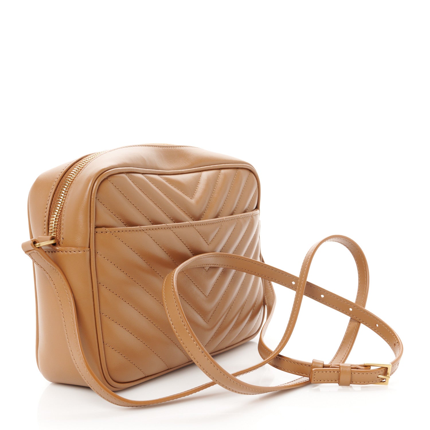 Saint Laurent Calfskin Matelasse Monogram Lou Camera Bag Cinnamon 3 of 11