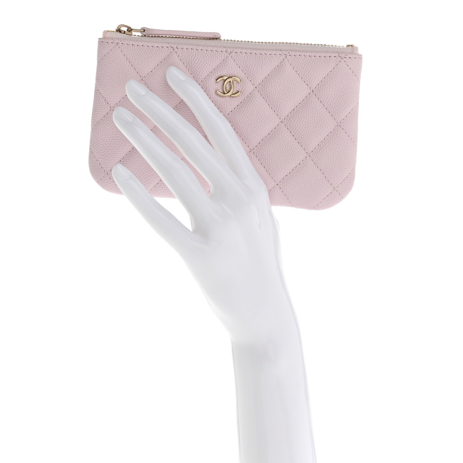 Chanel Caviar Quilted Small Cosmetic Case Light Pink 2 of 8