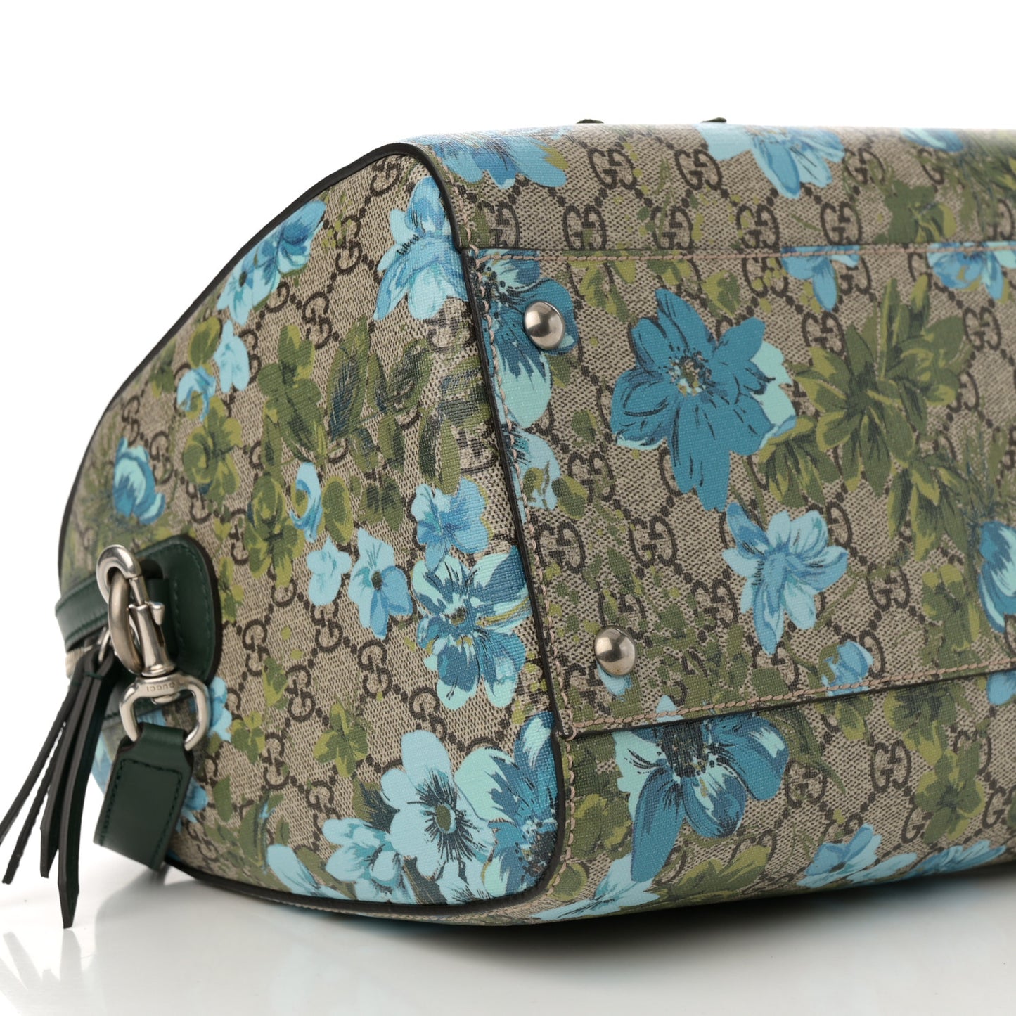GG Supreme Monogram Bloom Butterfly Embroidered Medium Boston Green
