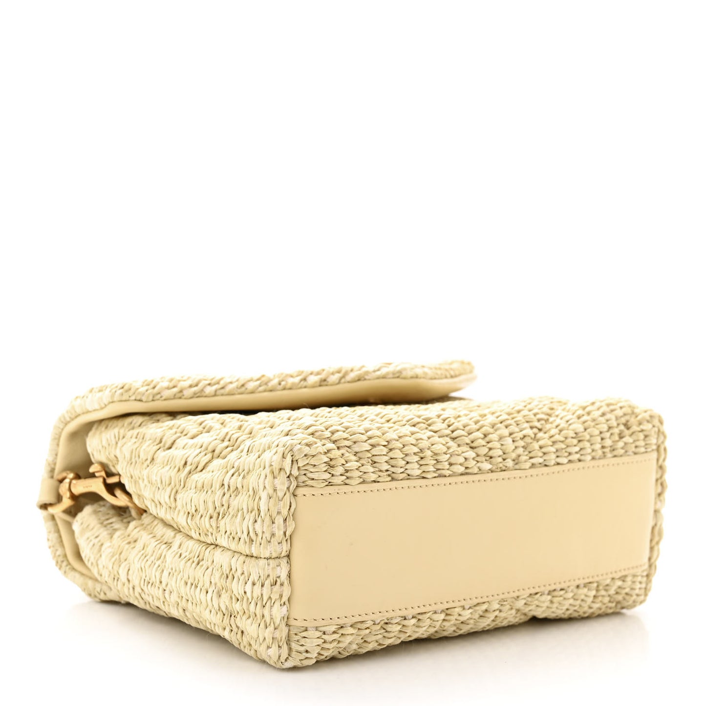 Raffia Monogram Toy Loulou Chain Satchel Naturale