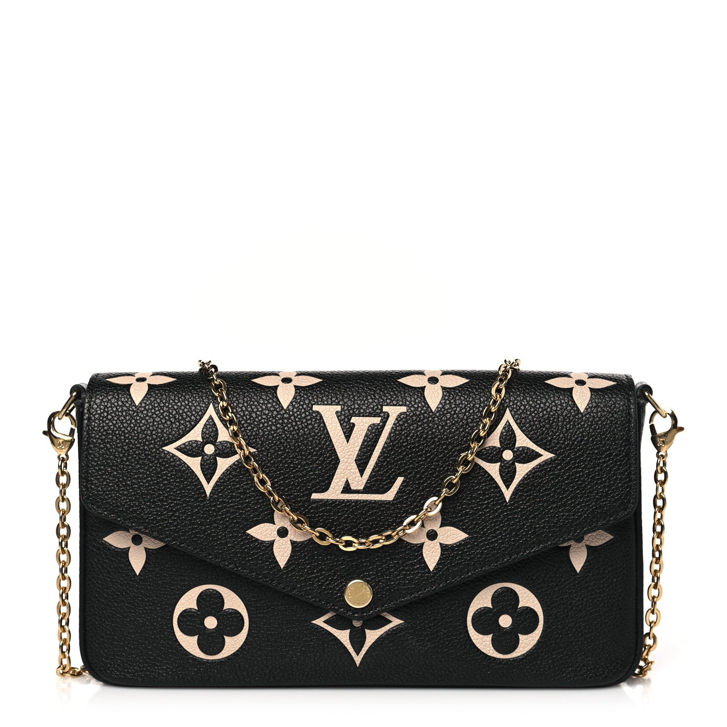Louis Vuitton Empreinte Monogram Giant Felicie Pochette Black Beige 1 of 9