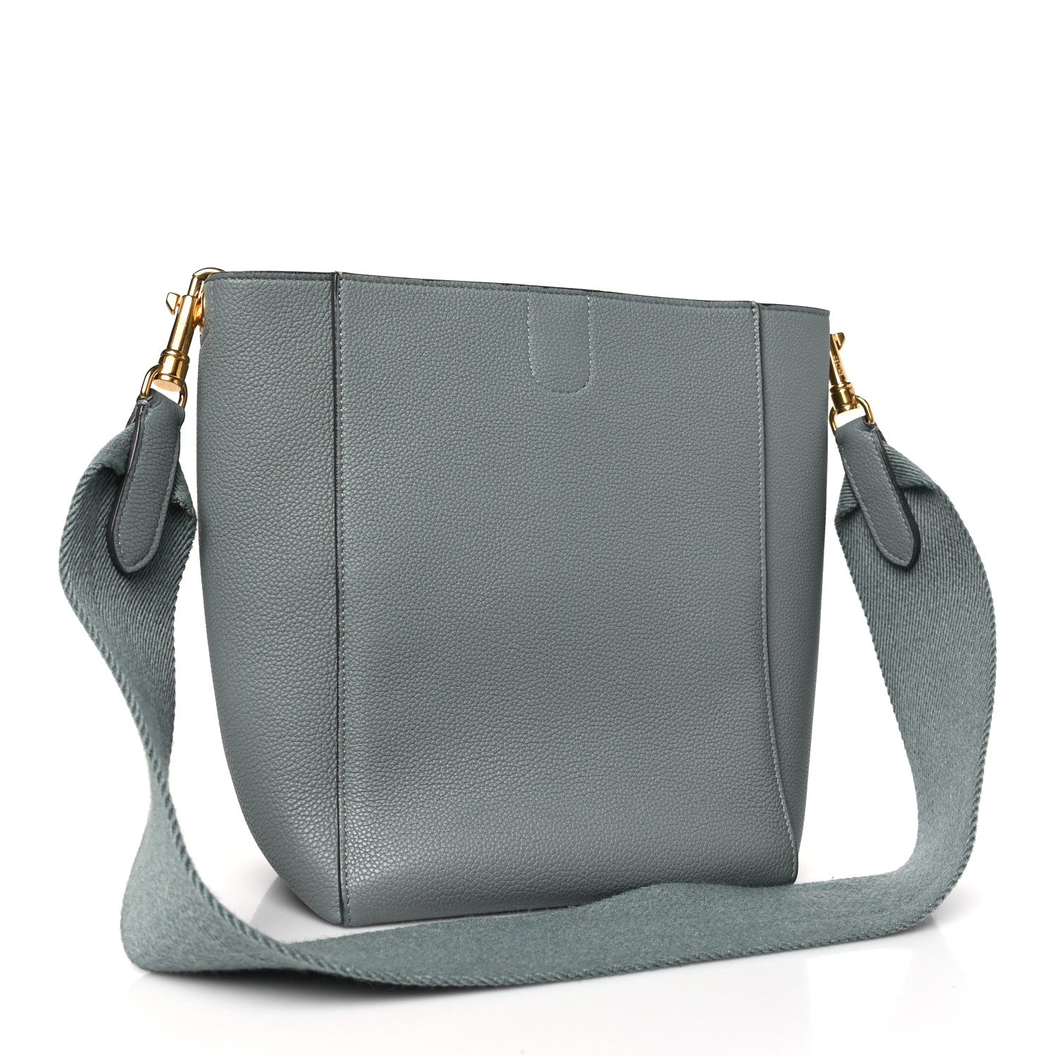 Celine Soft Grained Calfskin Small Sangle Bucket Bag Grey 3 of 9
