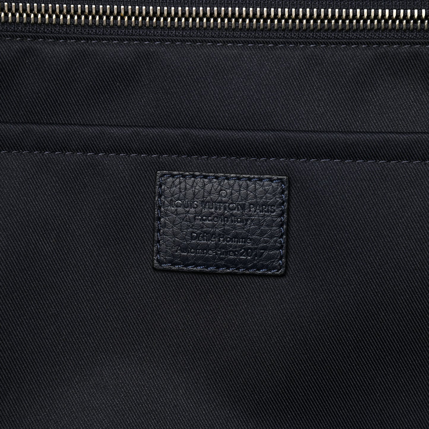 Taurillon Armand Initials Backpack Navy