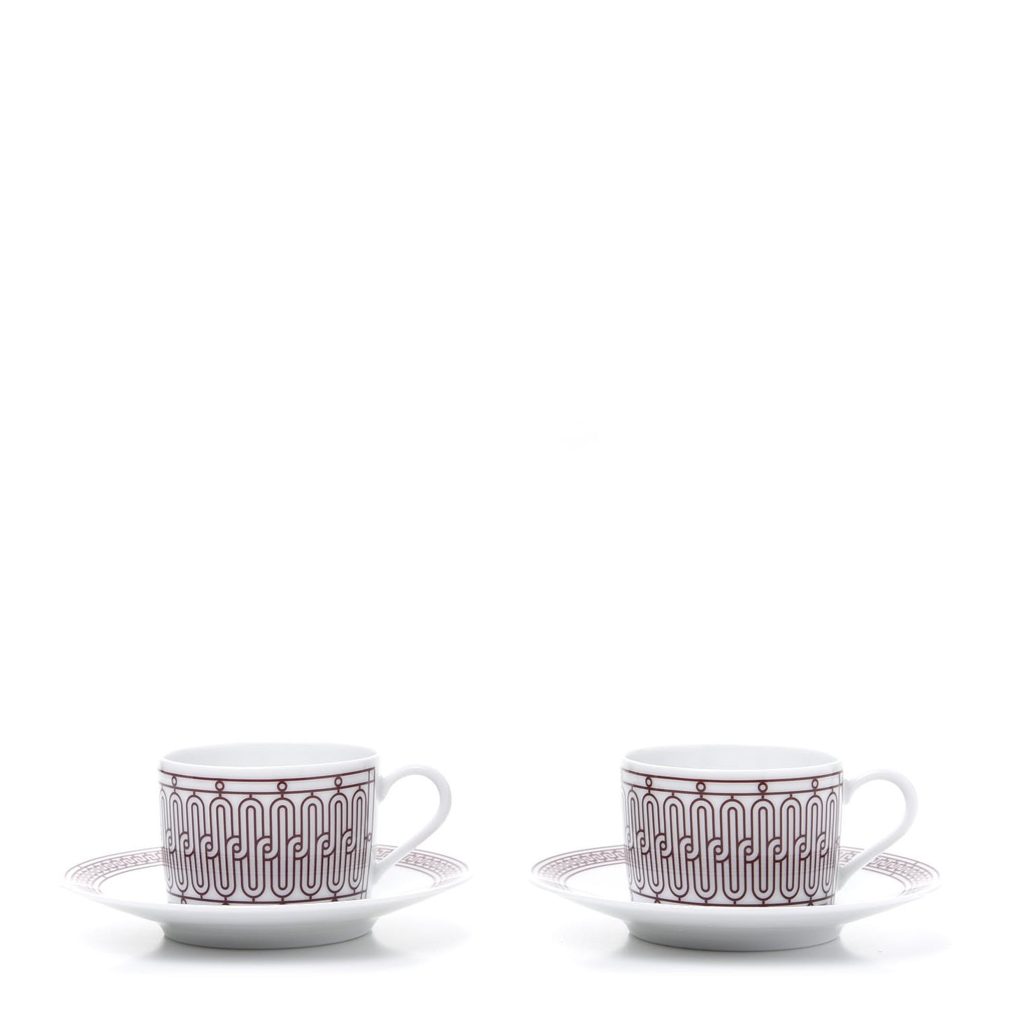 Porcelain H Deco Tea Set Rouge