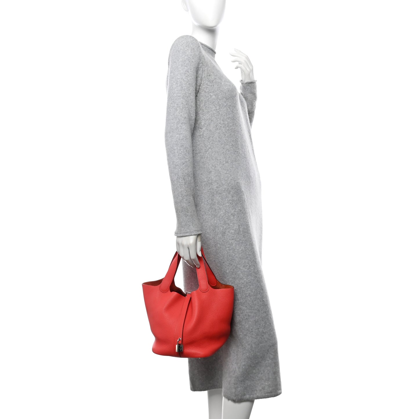 Taurillon Clemence Picotin Lock 22 MM Rouge De Coeur
