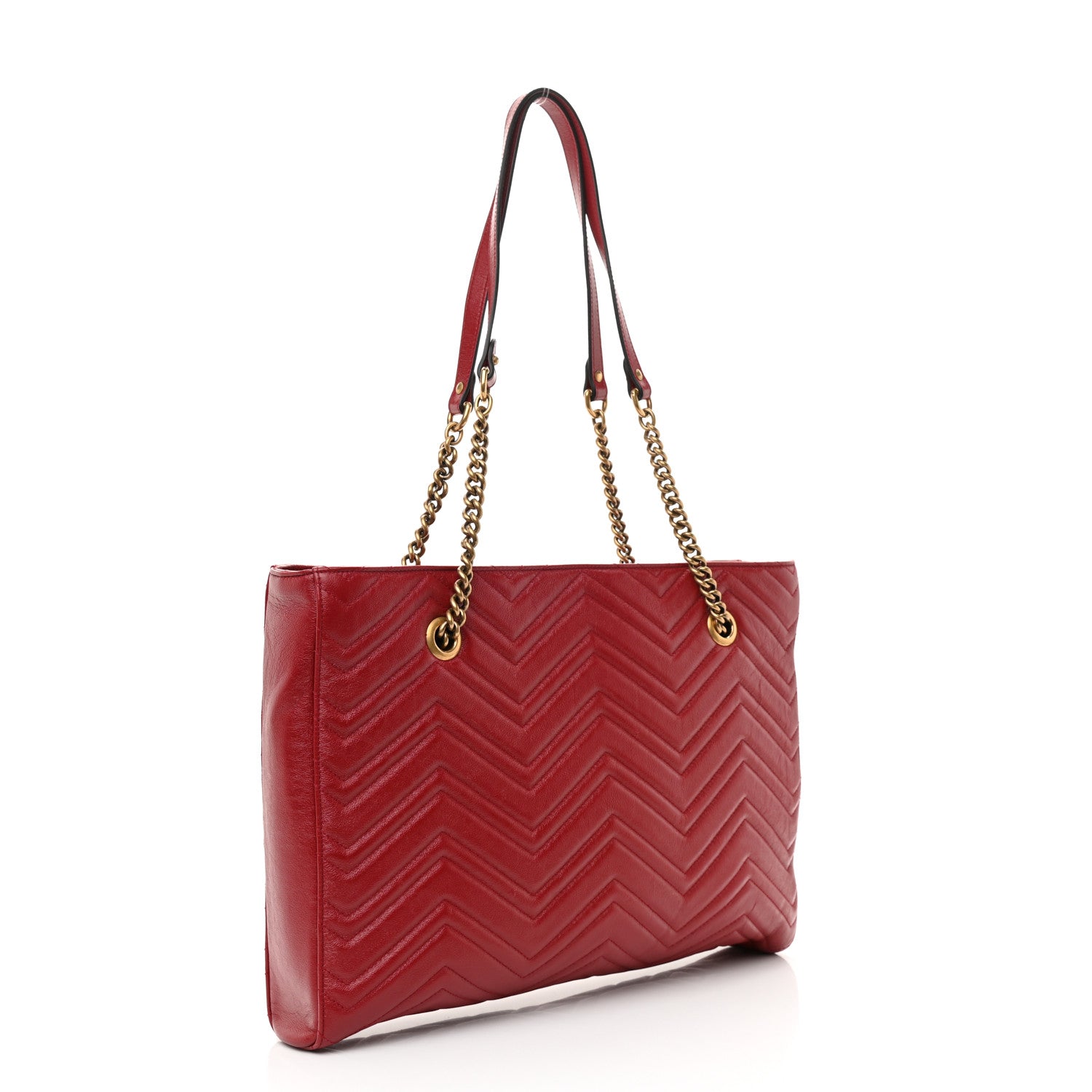 Gucci Azalea Calfskin Matelasse Medium GG Marmont Slim Tote Romantic Cerise 2 of 7