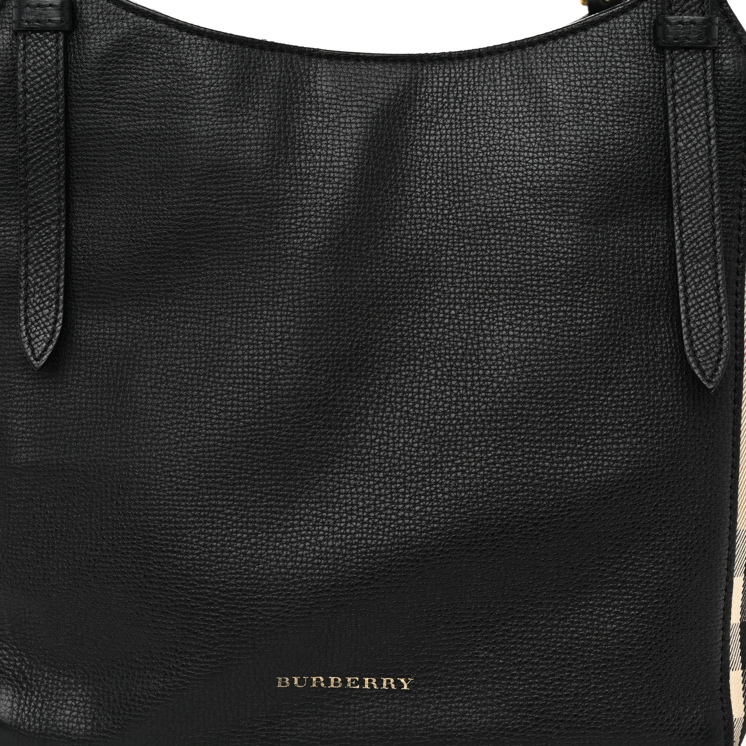 Burberry Grainy Calfskin House Check Small Canterbury Black 8 of 13