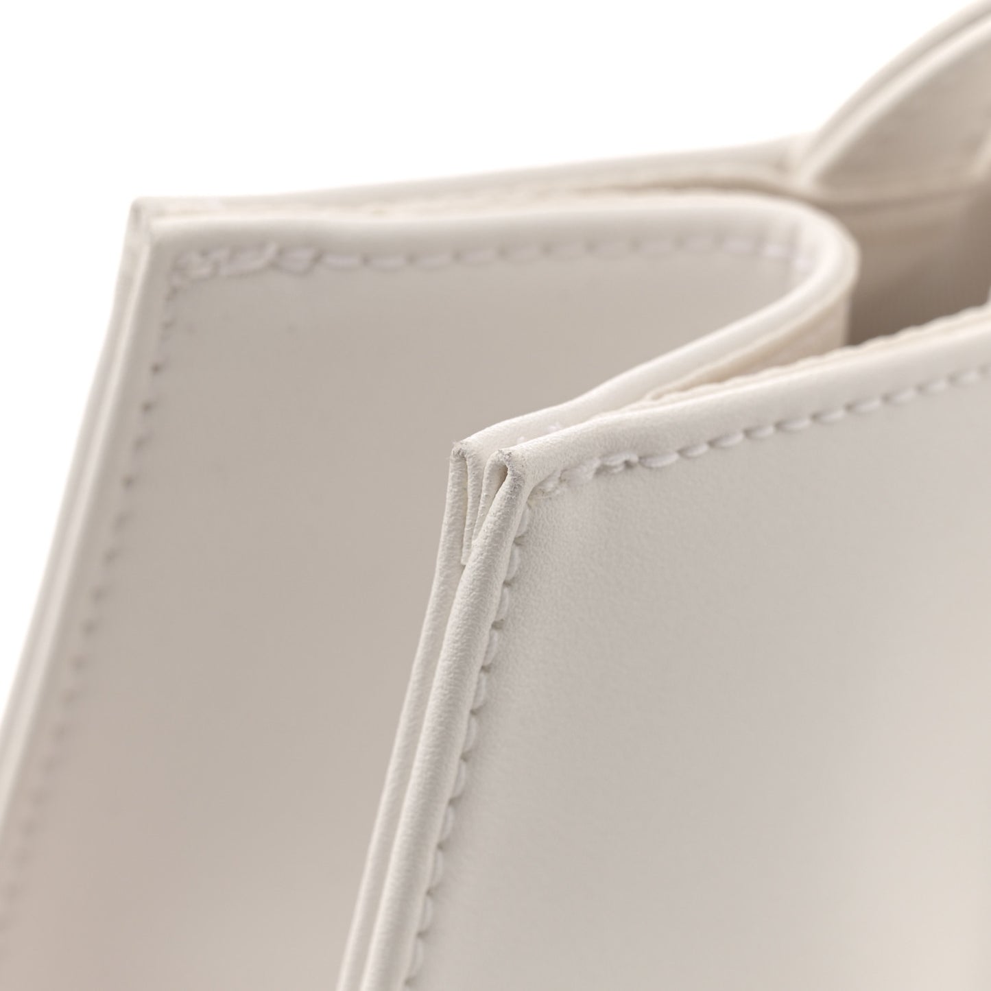 Vegan Leather Medium Shopping Bag White