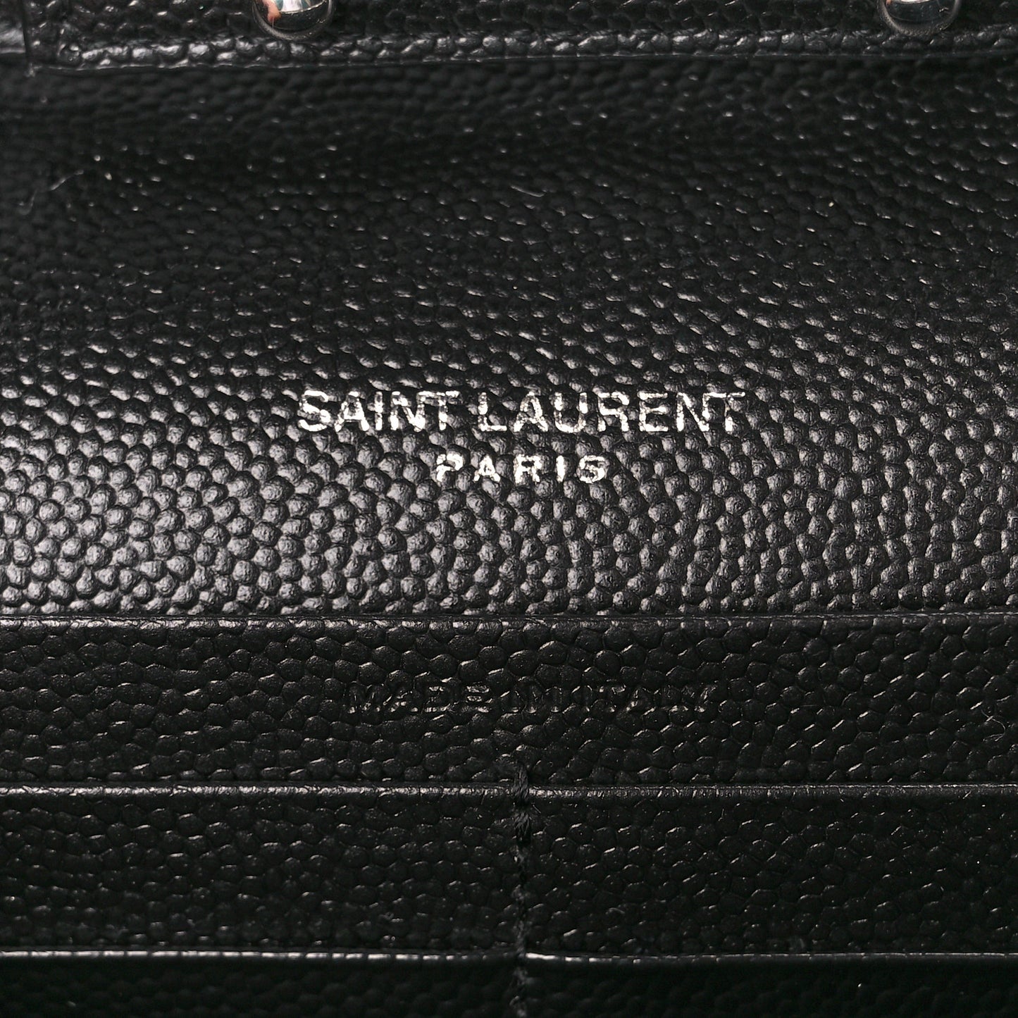 Grain De Poudre Matelasse Chevron Monogram Chain Wallet Black
