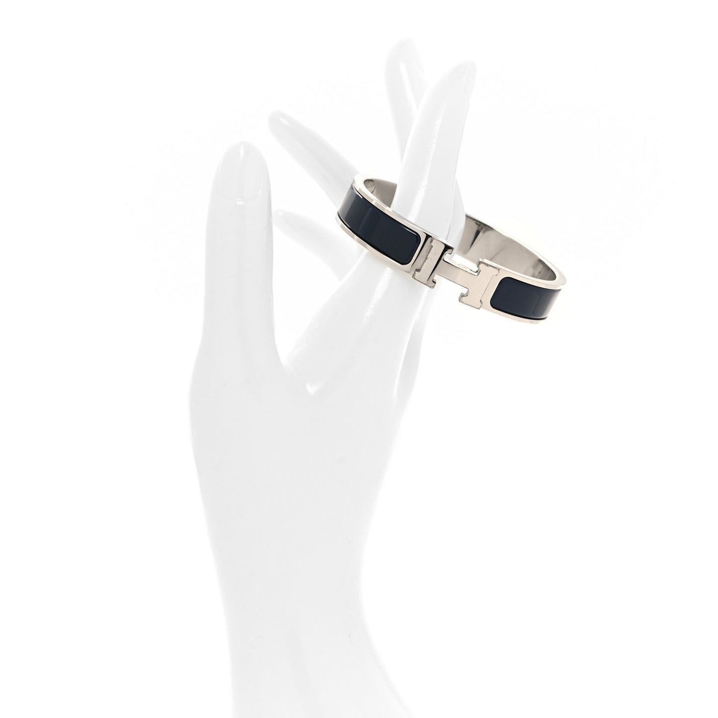 Enamel Narrow Clic Clac H Bracelet PM Bleu Biarritz