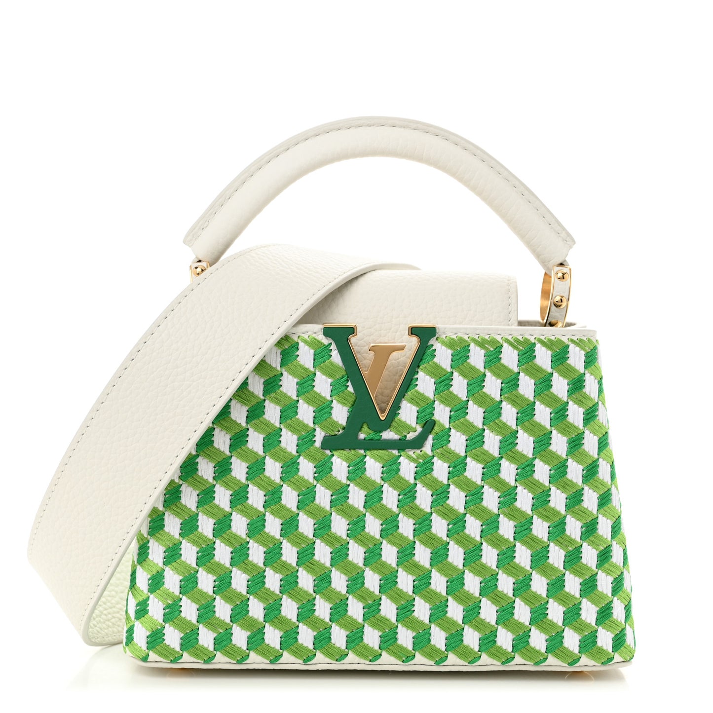 Taurillon Braided Capucines Mini Vert