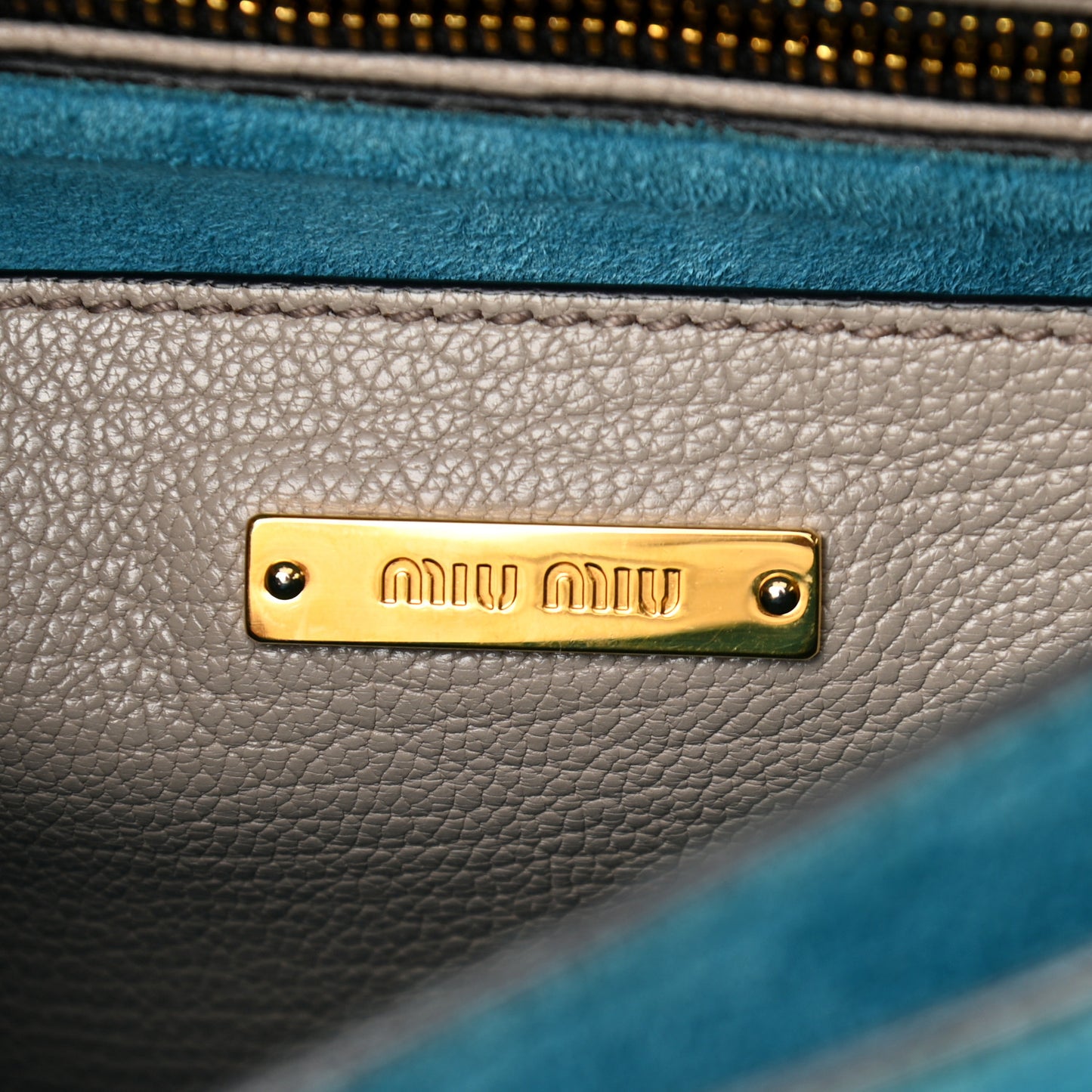 Goatskin Bandoliera Madras Bi-Color Shoulder Bag Laguna Pomice
