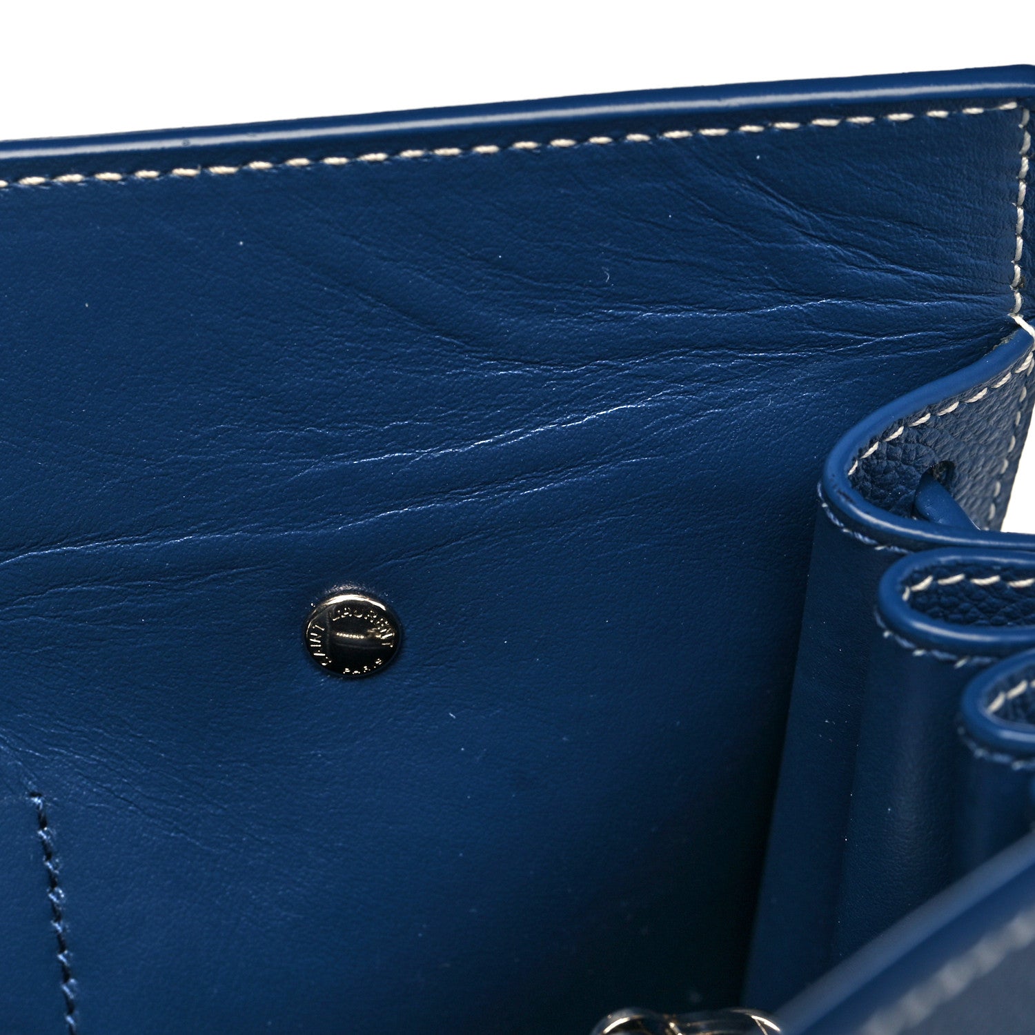 Saint Laurent Grained Calfskin Small Sac De Jour Denim Blue 15 of 15