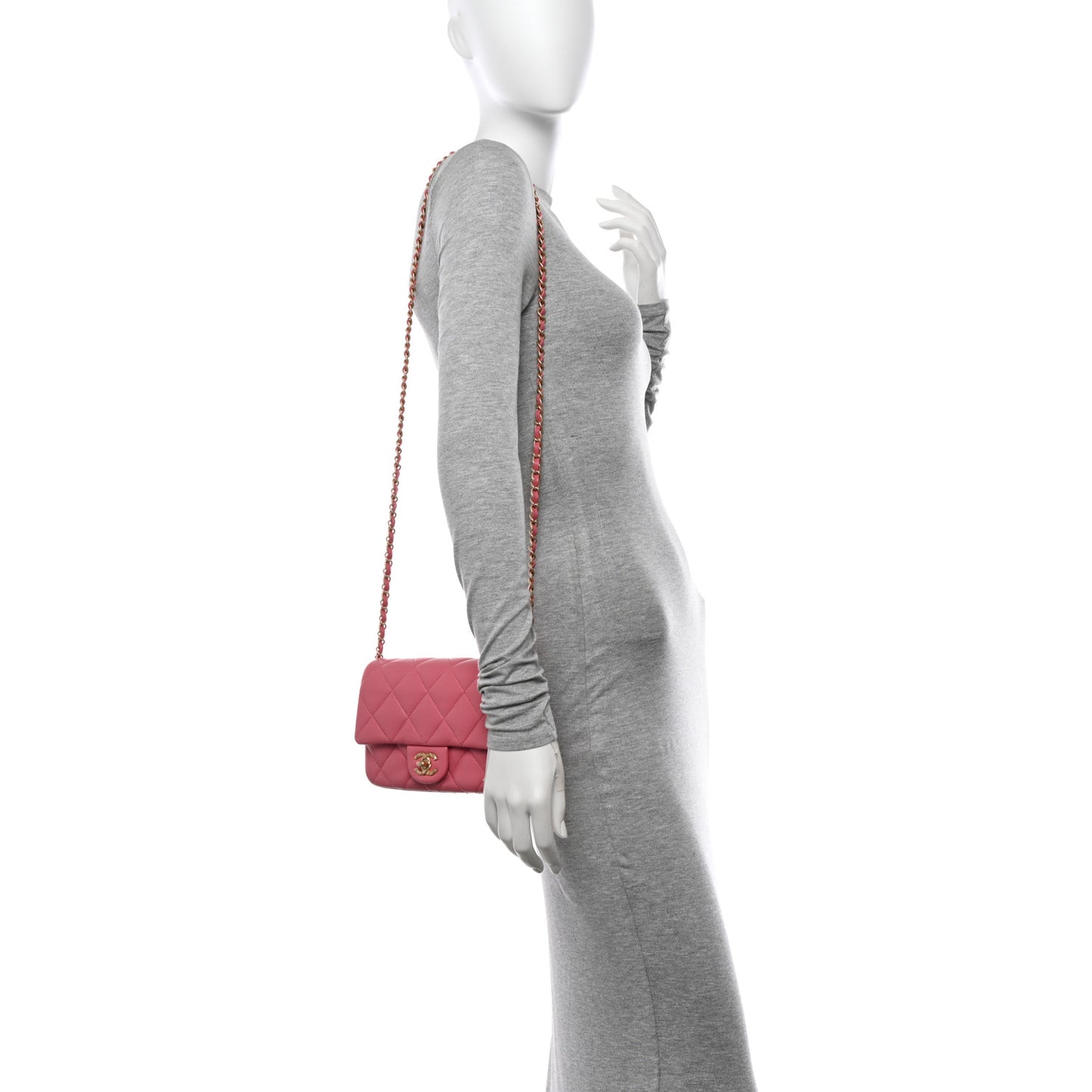Lambskin Quilted CC Small Dynasty Flap Pink