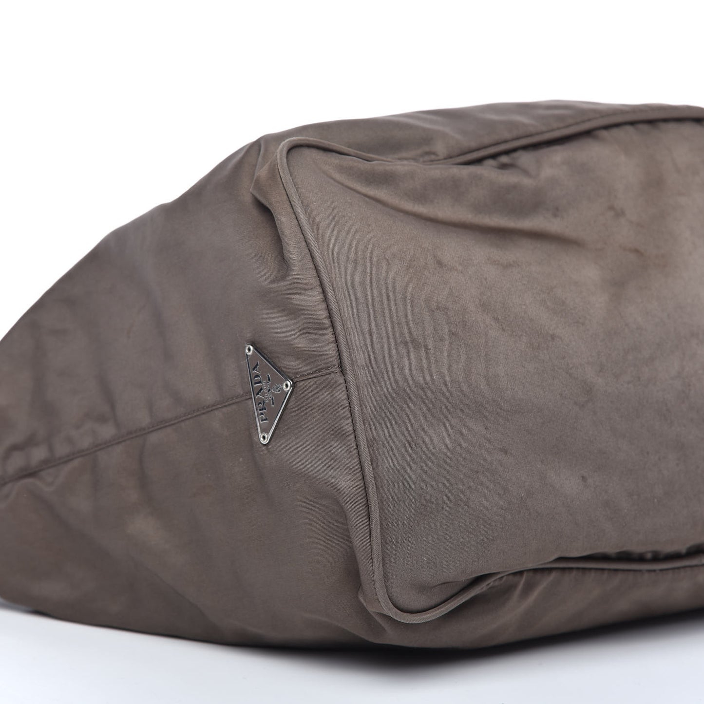 Tessuto Nylon Calfskin Hobo Brown