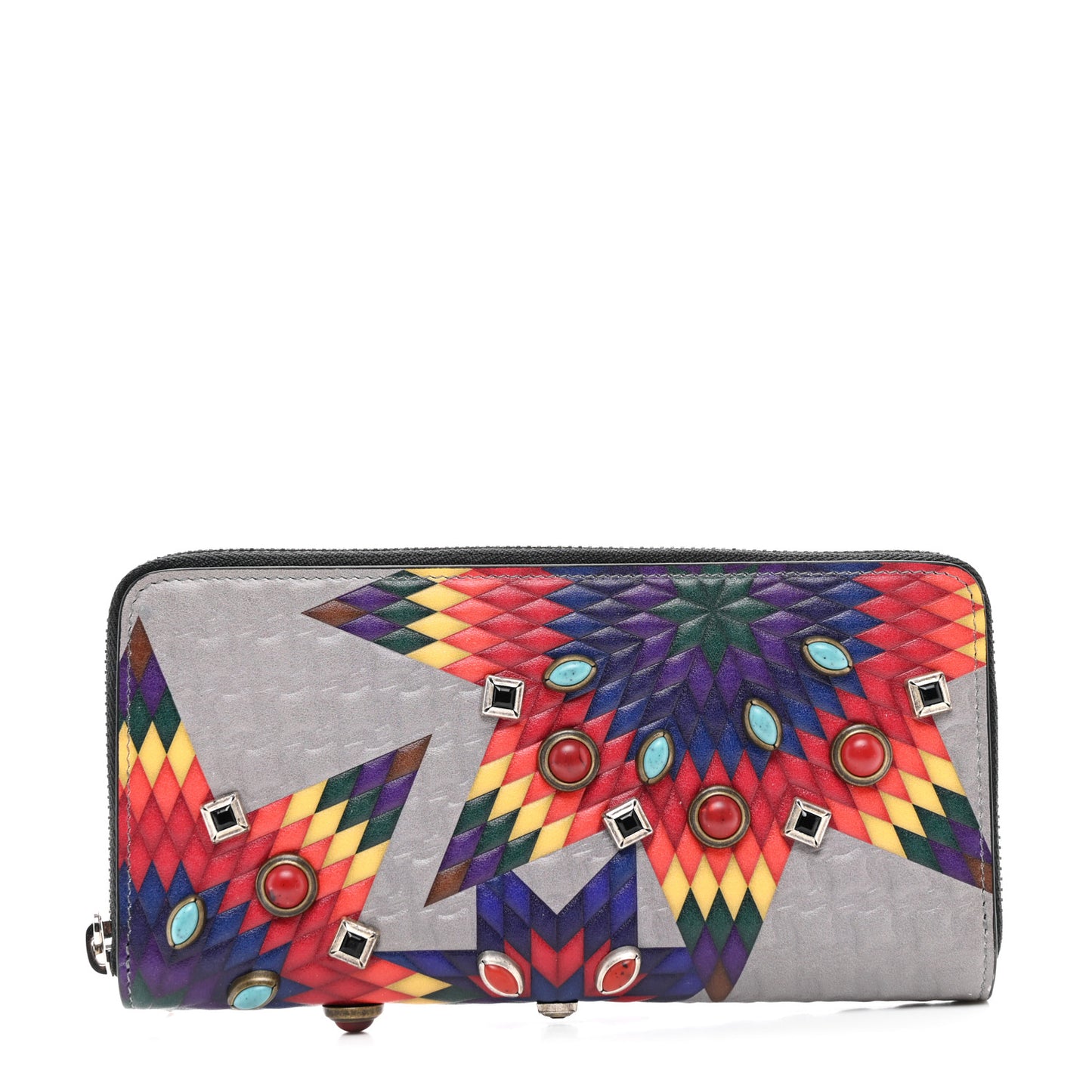 Calfskin Panettone Zip Wallet Multicolor