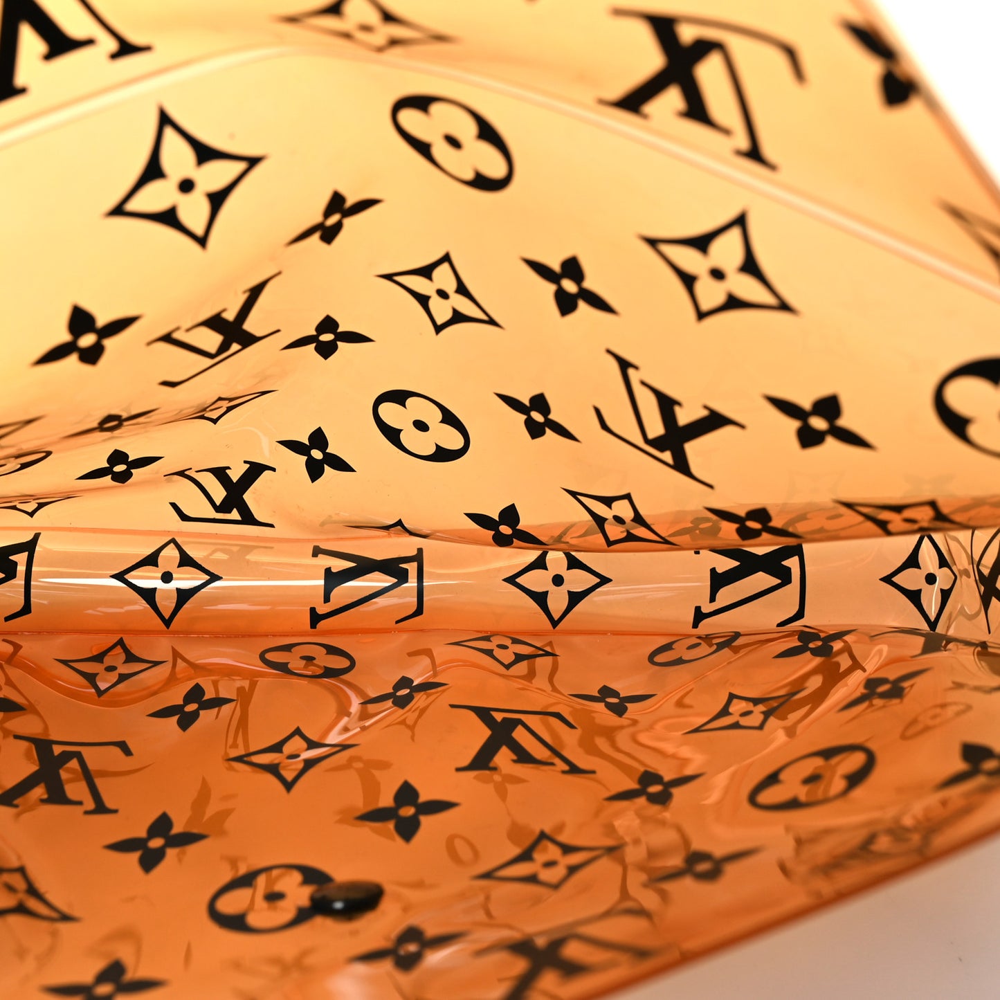 PVC Monogram Printed Envelope Pouch Orange