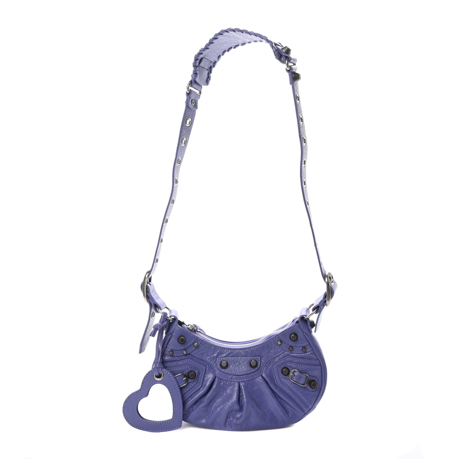 Balenciaga Agneau Arena XS Le Cagole Shoulder Bag Mauve 1762076