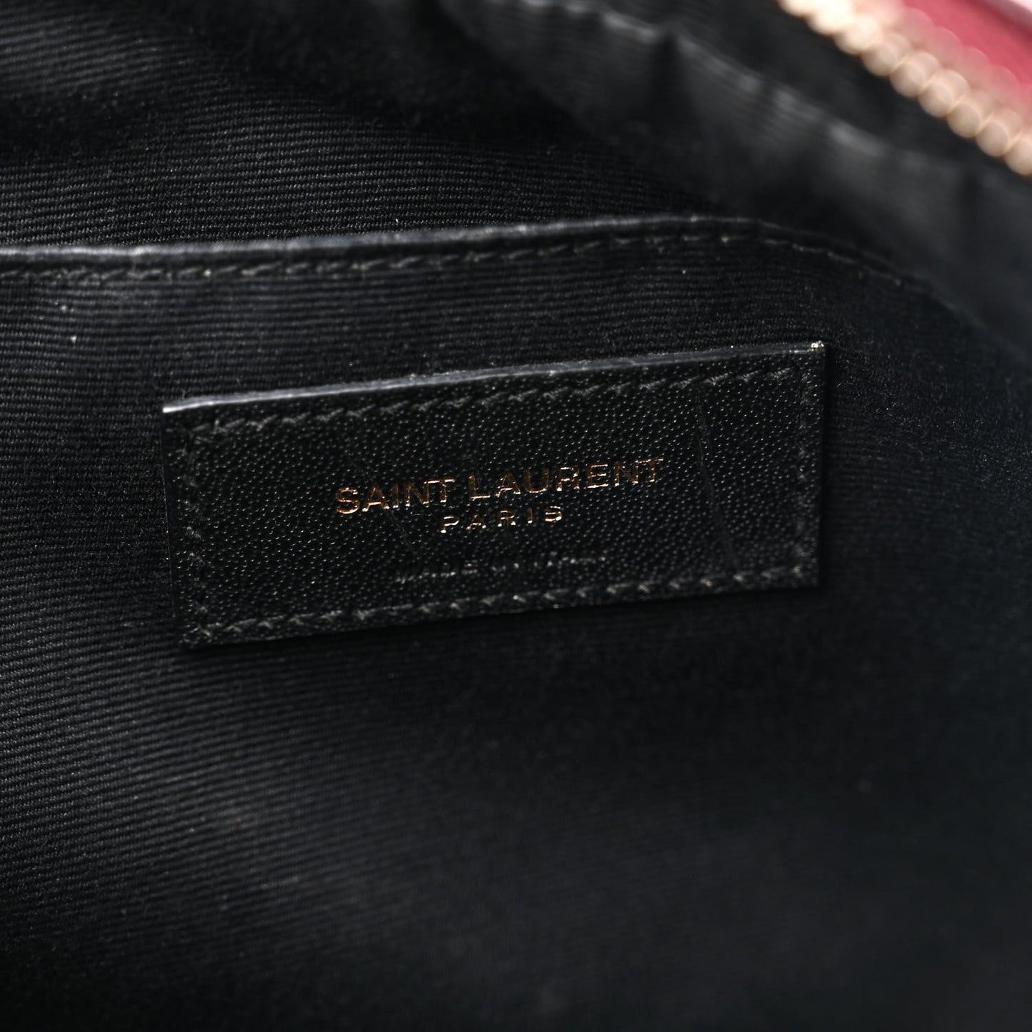 Calfskin Matelasse Monogram Lou Camera Bag Dark Legion Red