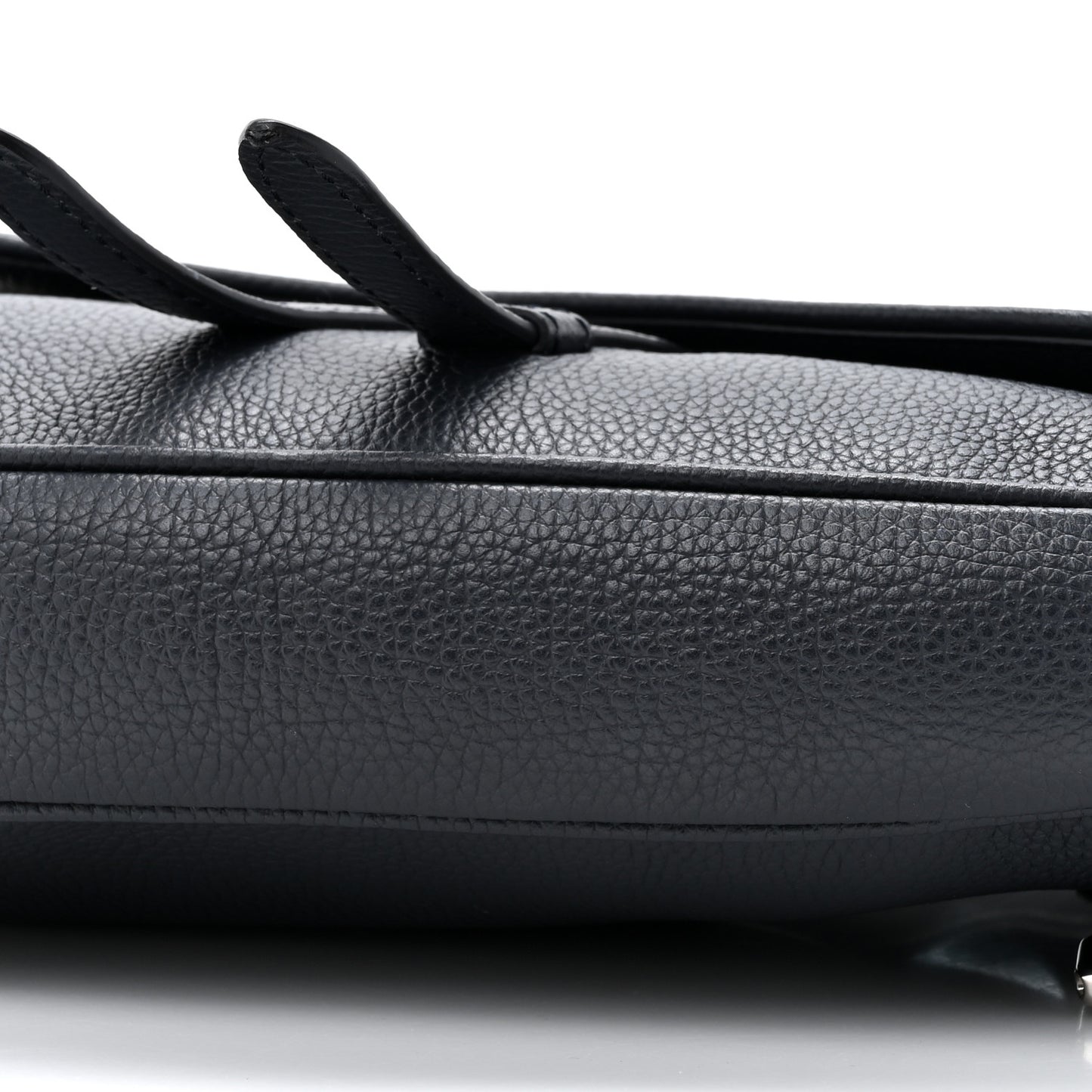 Grained Calfskin Kim Jones Saddle Bag Navy Blue