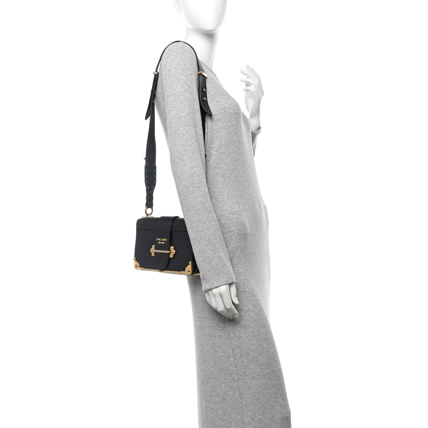 City Calf Saffiano Cahier Bag Black