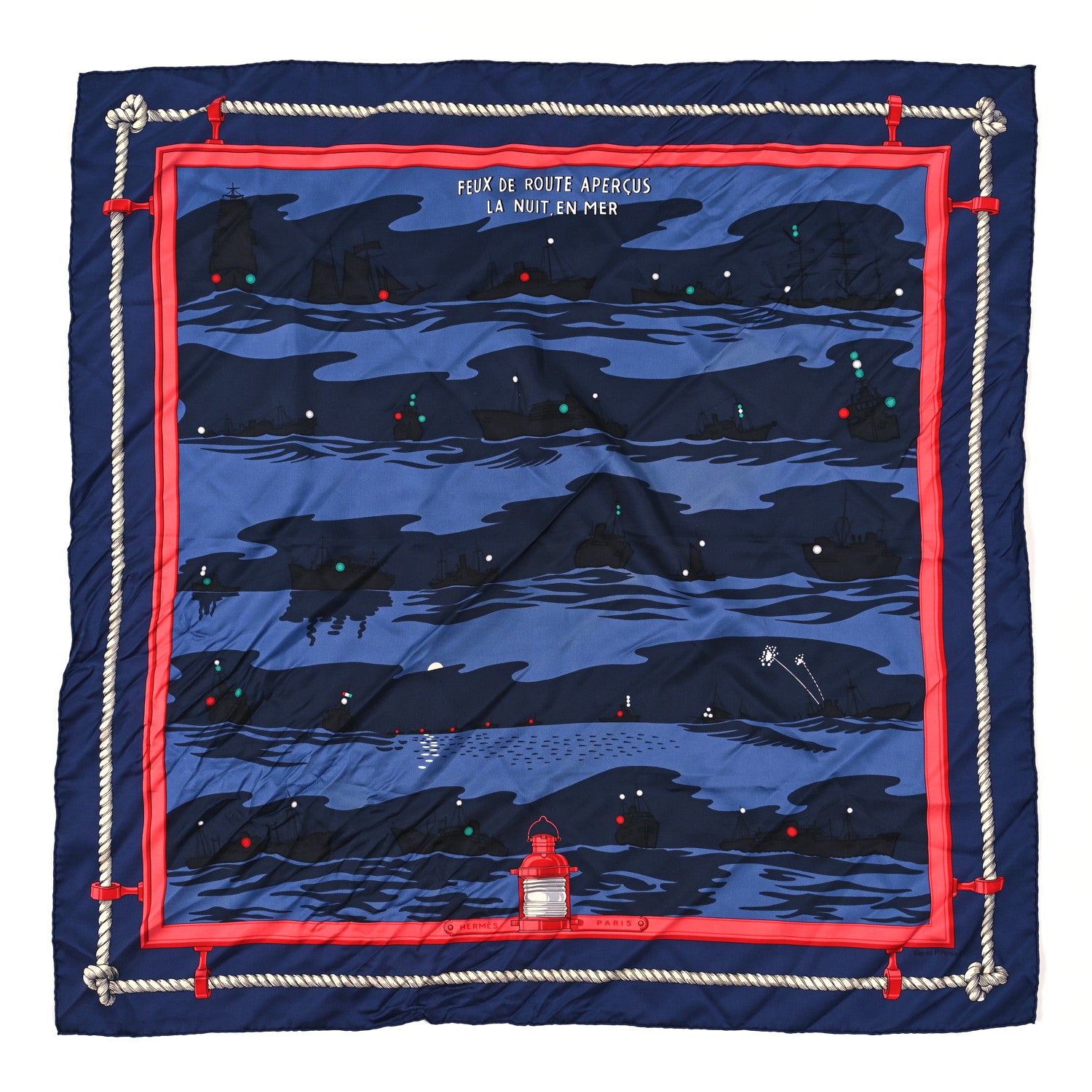 Hermes Silk Feux de Route Apercus la Nuit Scarf 90 1520912