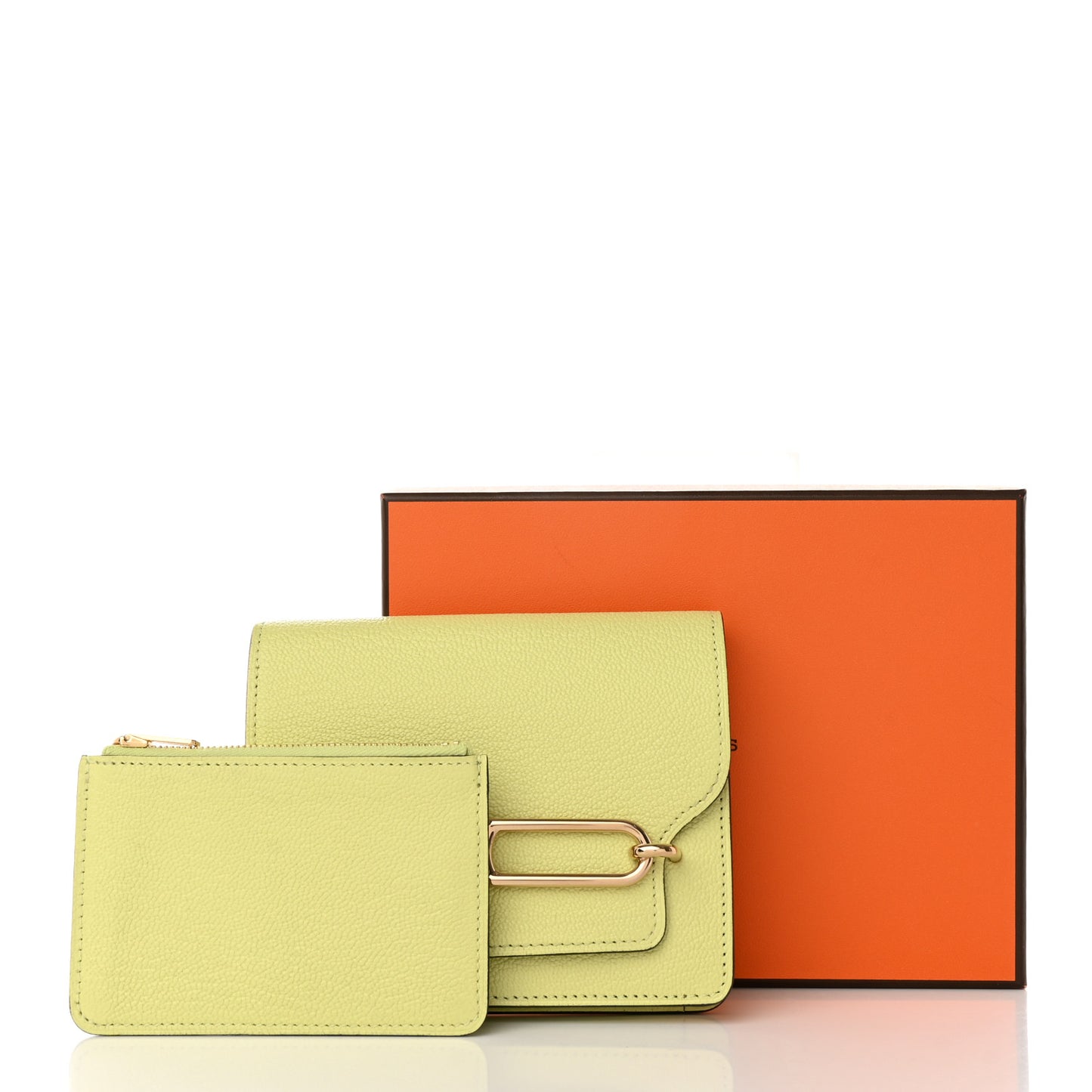Chevre Mysore Roulis Slim Wallet Jaune Poussin