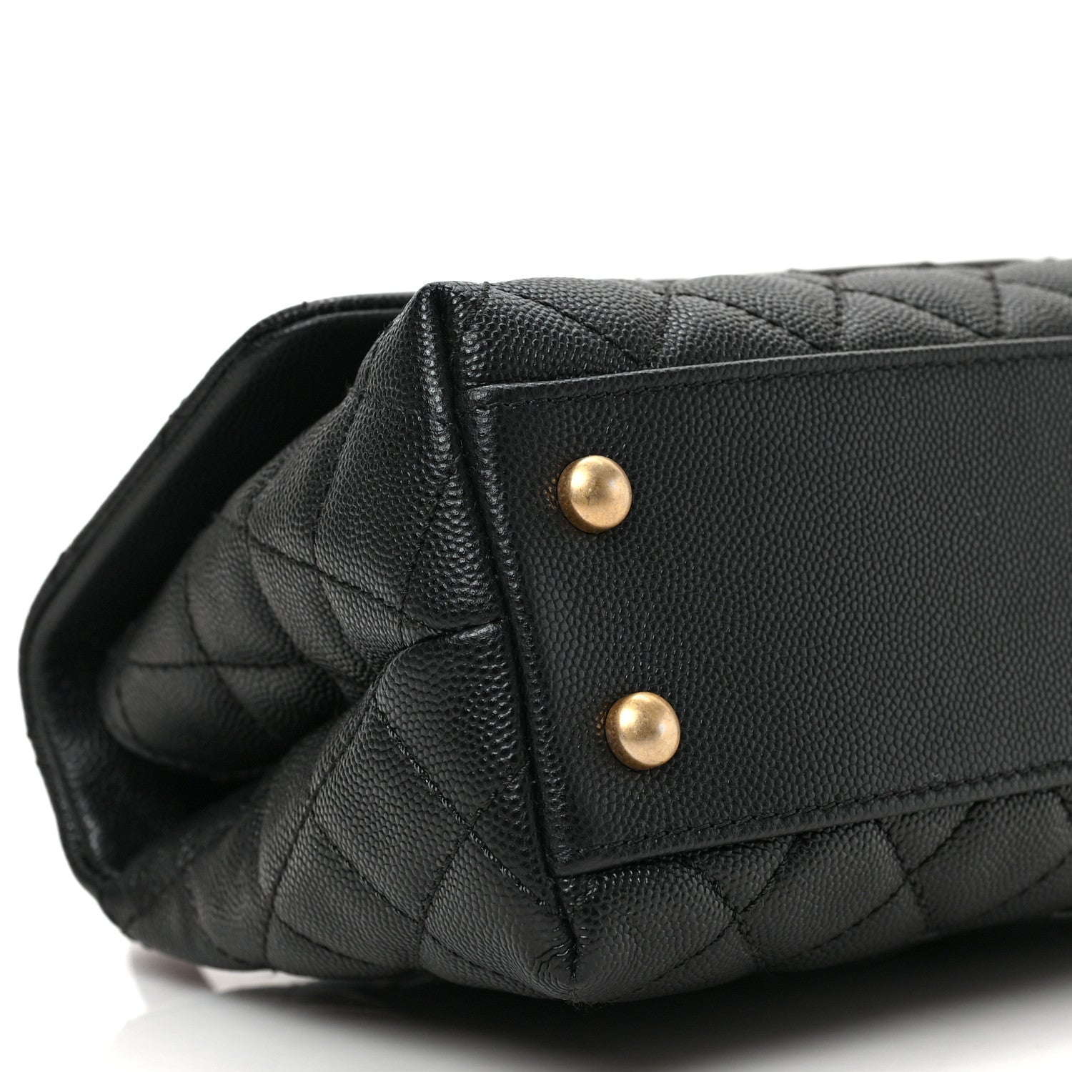 Chanel Caviar Lizard Quilted Mini Coco Handle Flap Black 7 of 8
