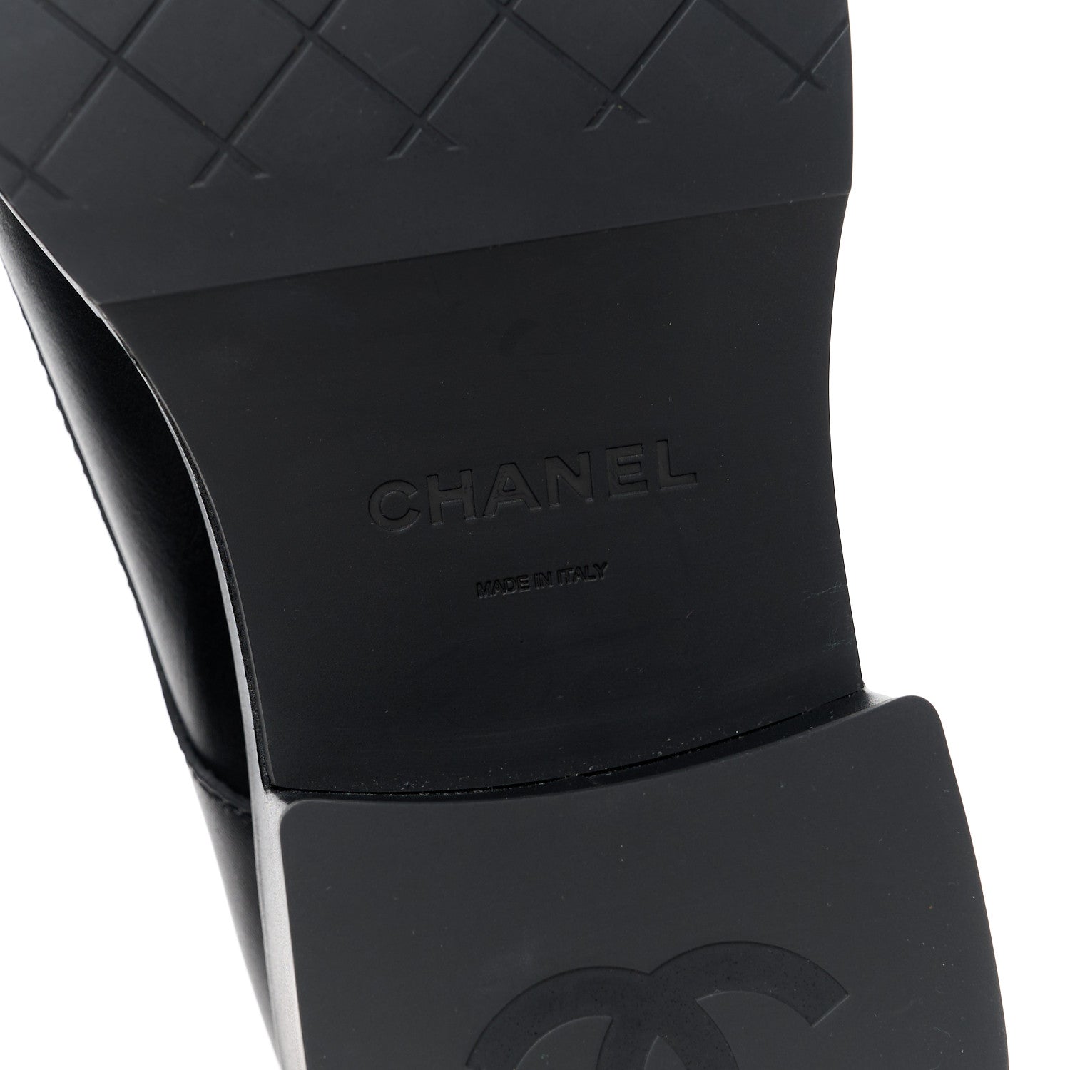 Chanel Calfskin Velvet CC Cap Toe Boots 39.5 Black 6 of 8