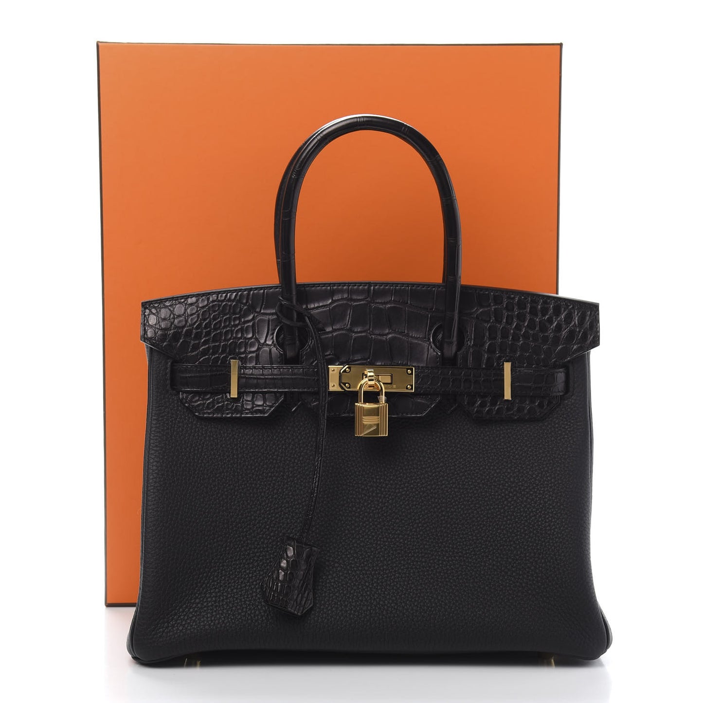 Togo Matte Alligator Birkin Touch 30 Black