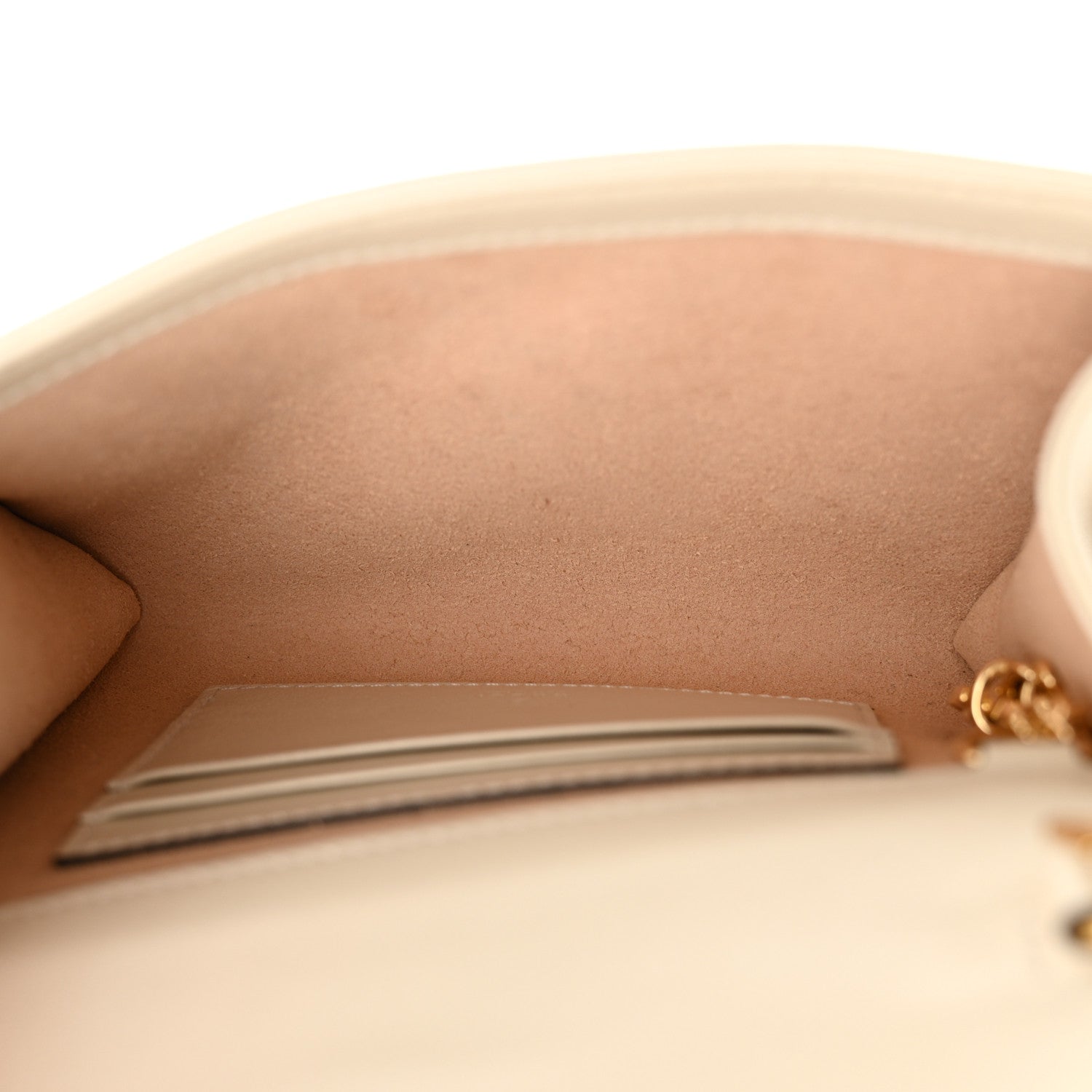 Gucci Textured Calfskin Web Mini Rajah Slim Flap Shoulder Bag Mystic White 5 of 11