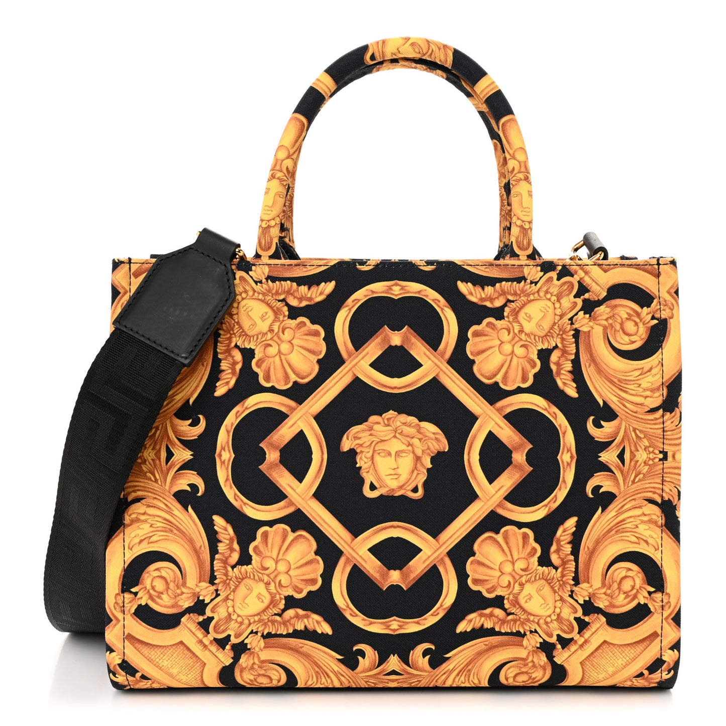 Canvas Baroque Print Medusa Small Black
