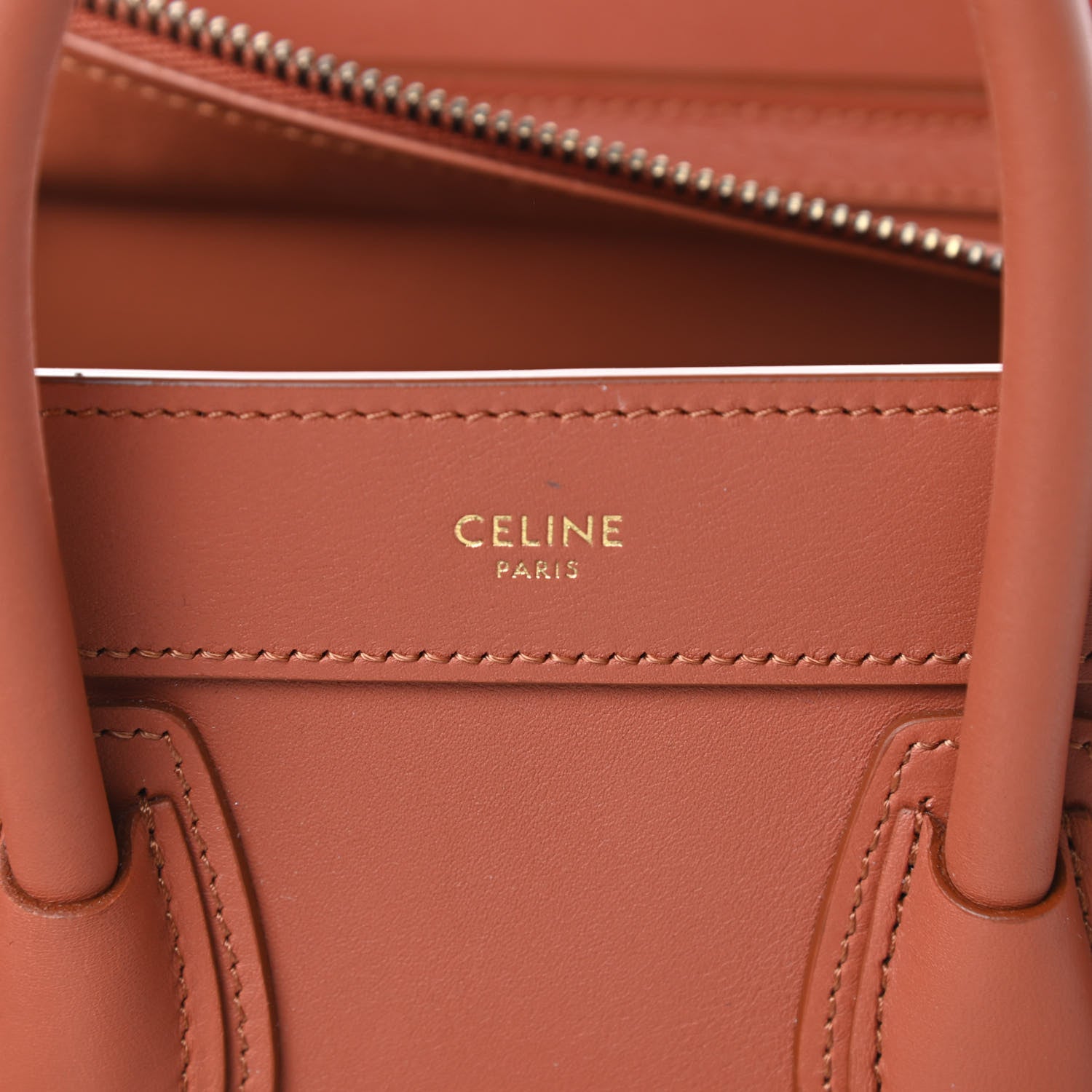 Celine Smooth Calfskin Nano Luggage Terracotta 6 of 12