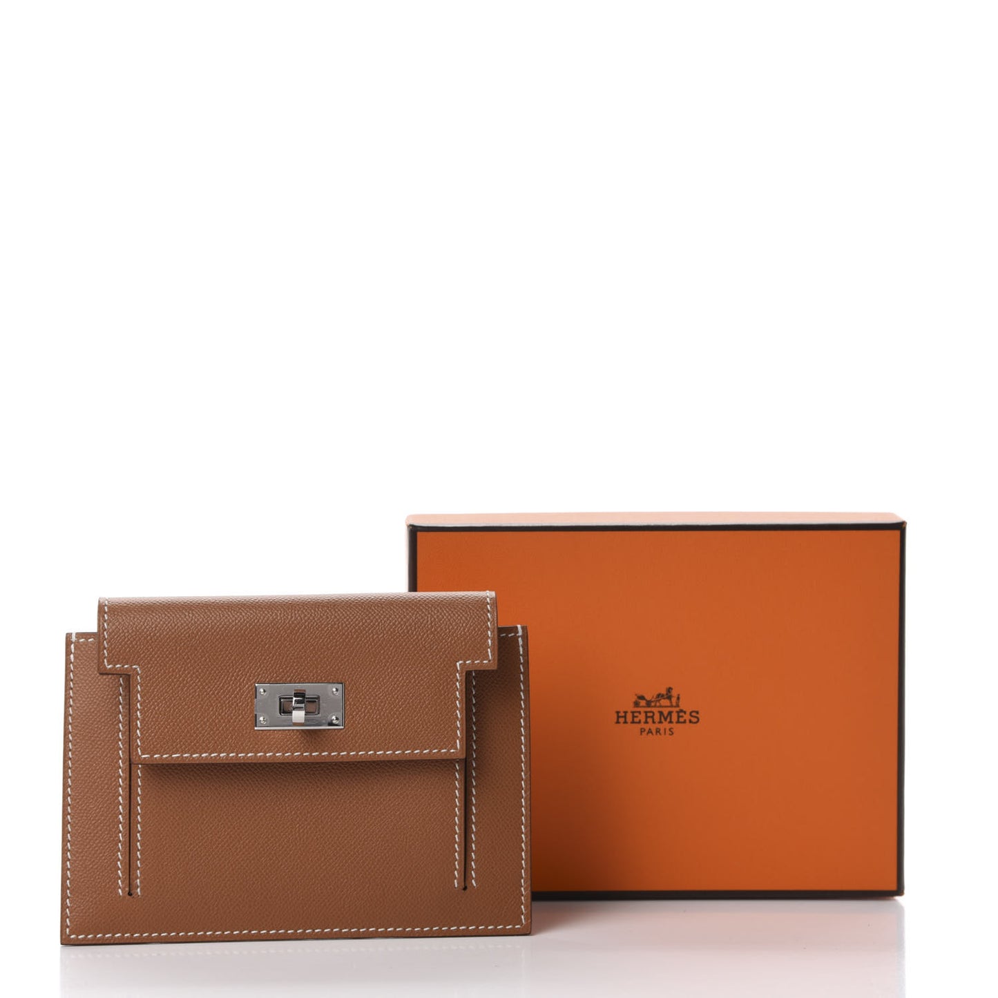 Epsom Kelly Pocket Compact Wallet Gold