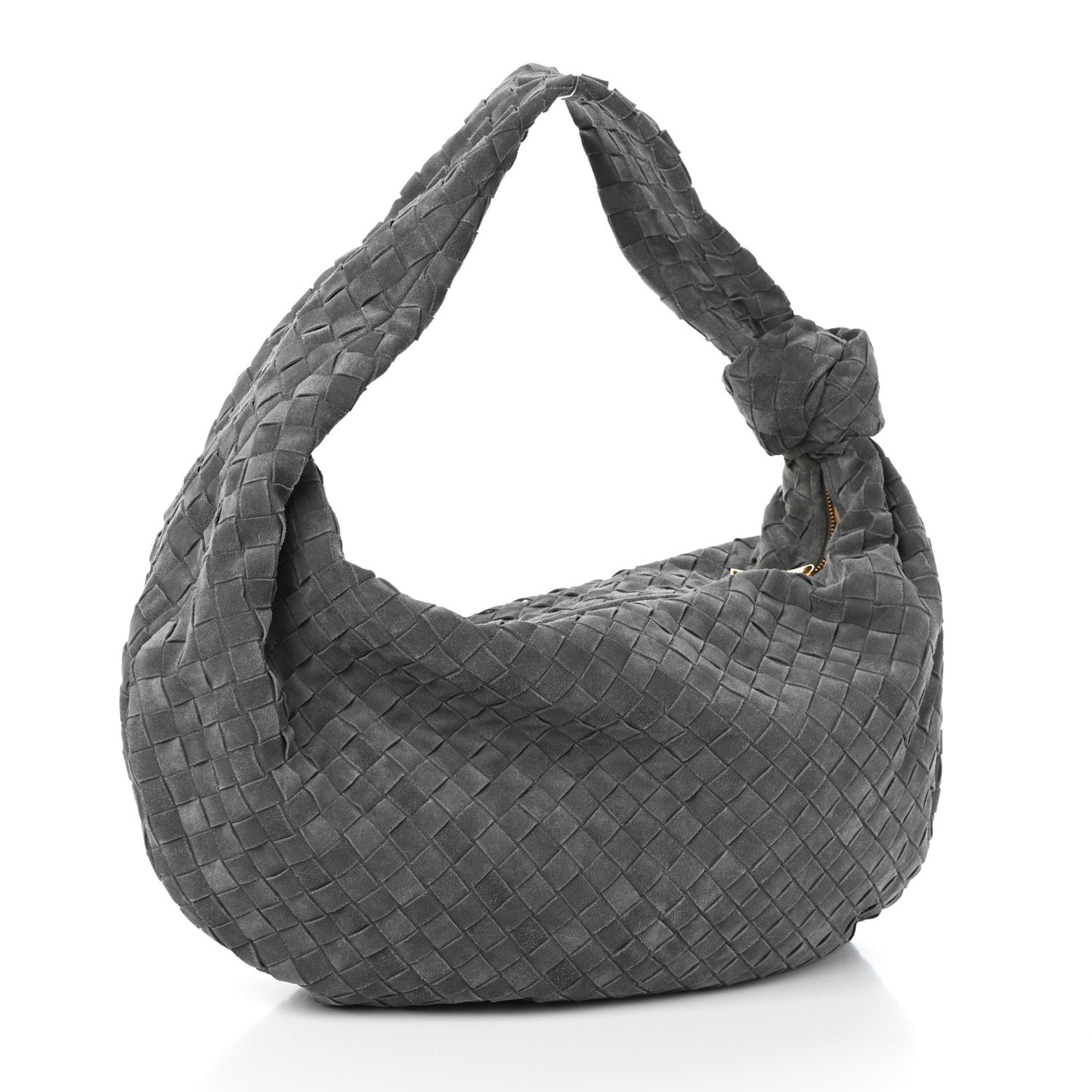 Suede Intrecciato Large Jodie Medium Grey