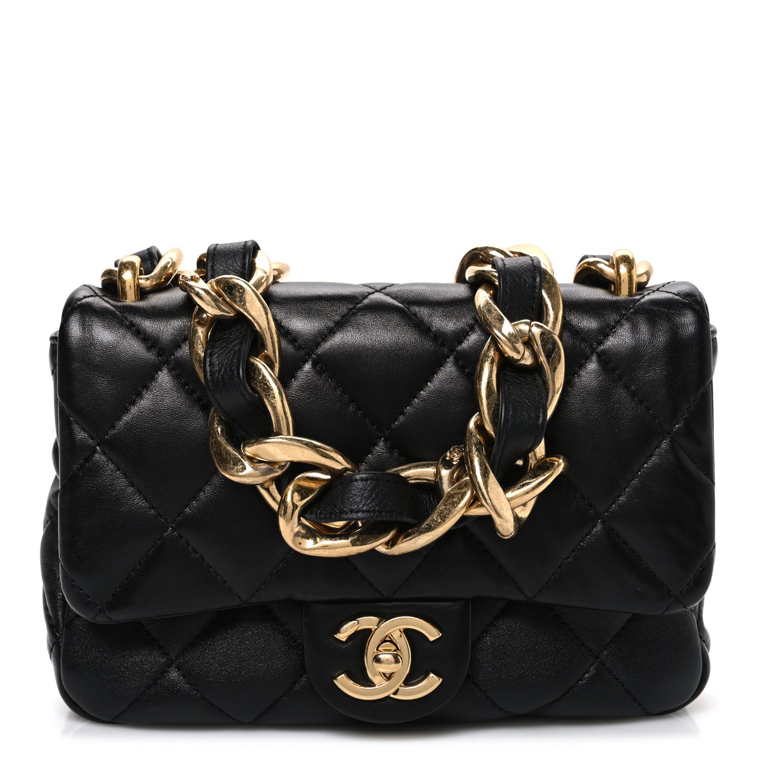 Chanel Lambskin Quilted Small Funky Town Flap Black 1862841