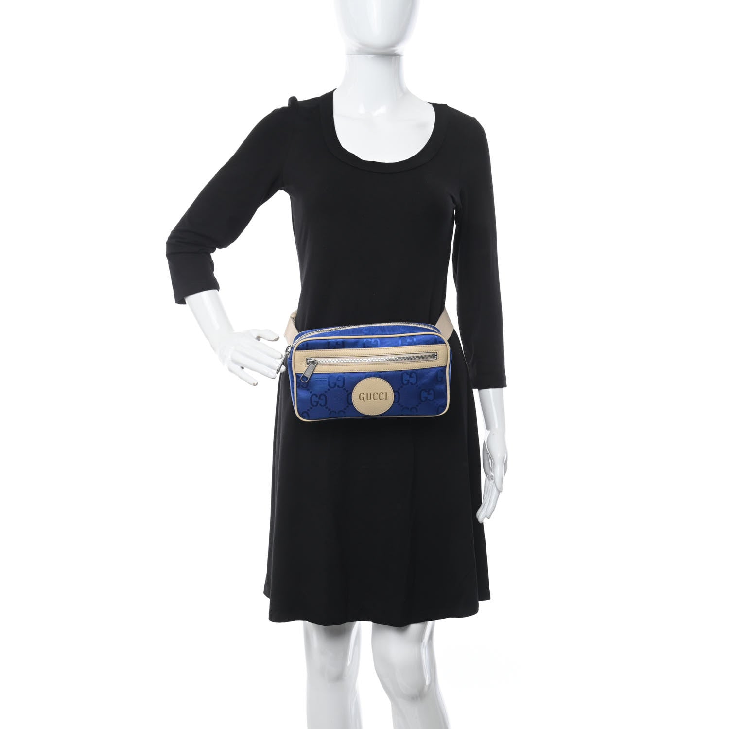Gucci Econyl Nylon Monogram Off The Grid Belt Bag 95 38 Orient Blue New Plaster 2 of 8