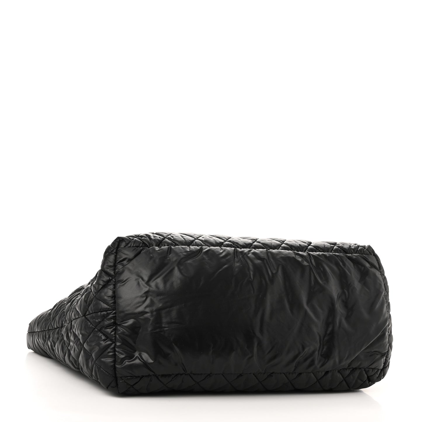 Nylon Quilted Large Coco Cocoon Tote Black