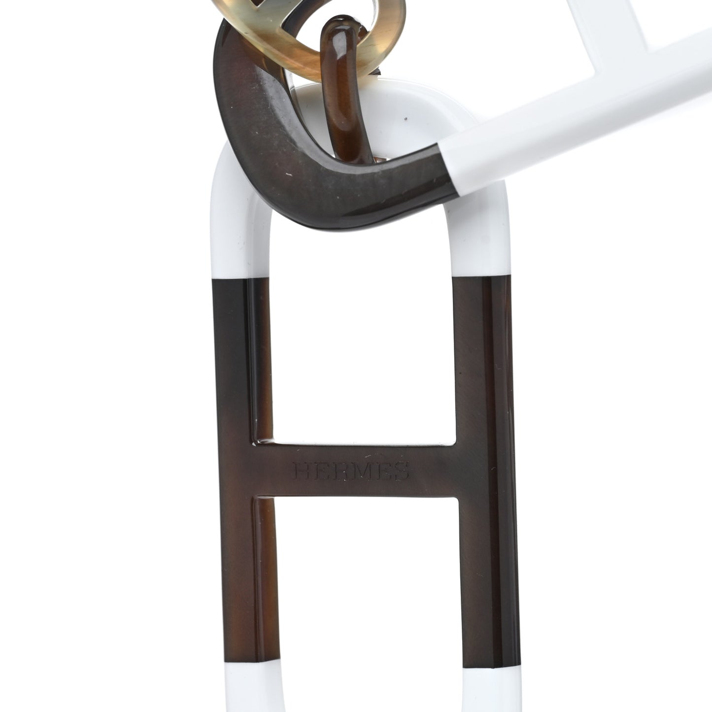 Buffalo Horn Lacquer Amarres Necklace White