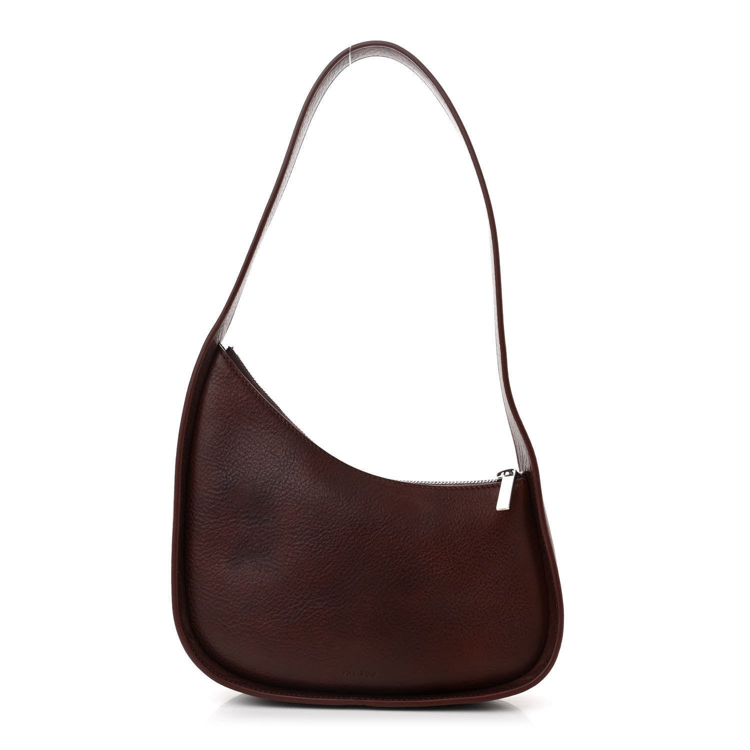 The Row Grained Calfskin Half Moon Shoulder Bag Burnt Wood 1 of 9
