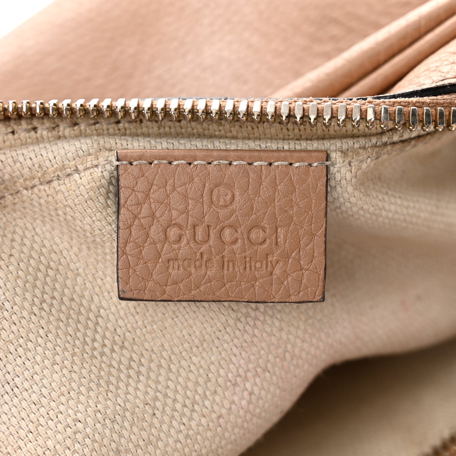 Gucci Pebbled Calfskin Small Soho Disco Bag Camelia 6 of 11