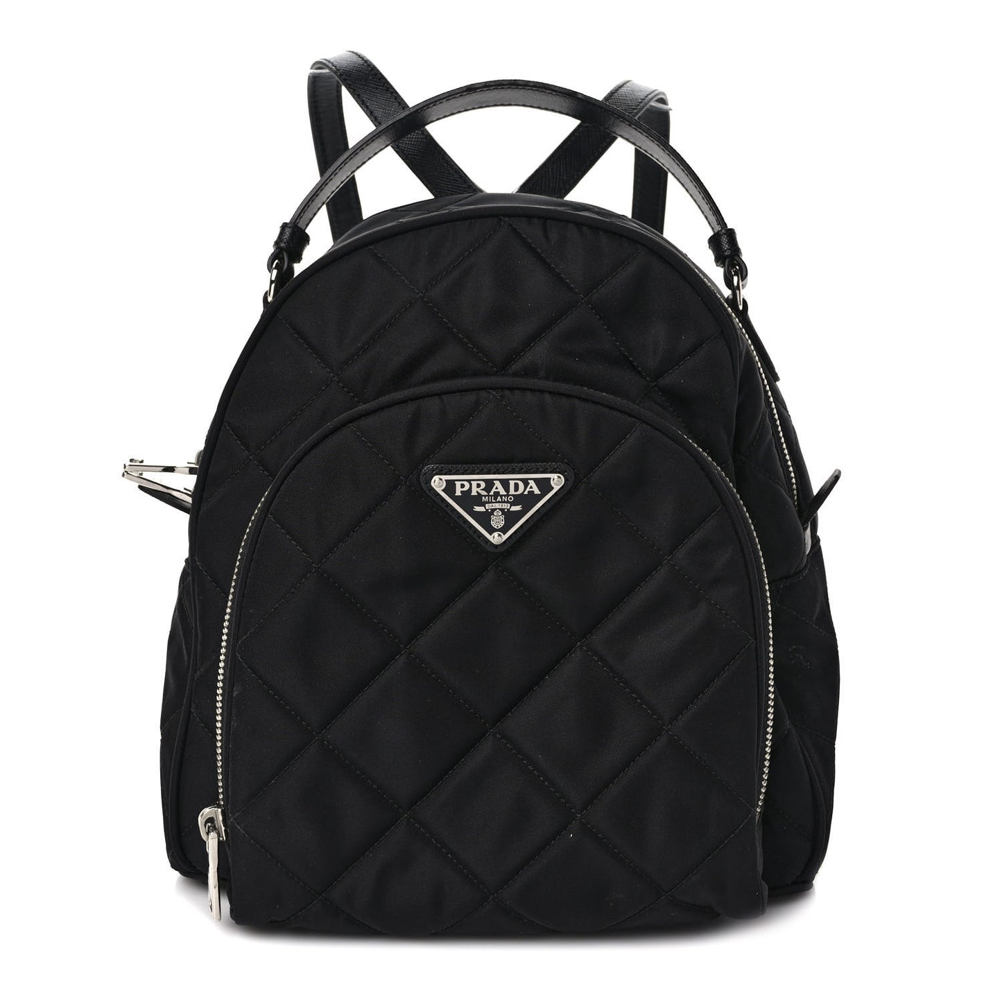 Nylon Tessuto Impuntu Quilted Backpack Black