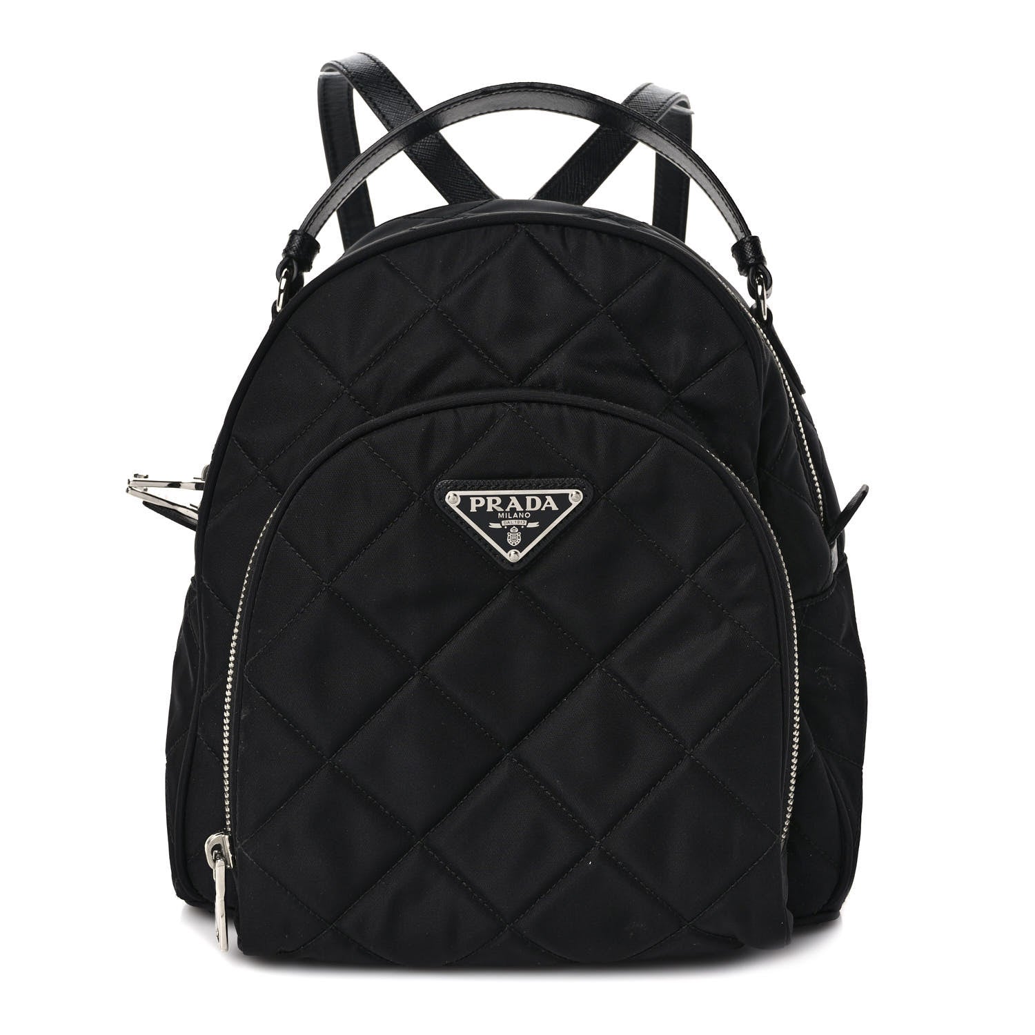 Prada Nylon Tessuto Impuntu Quilted Backpack Black 1 of 10