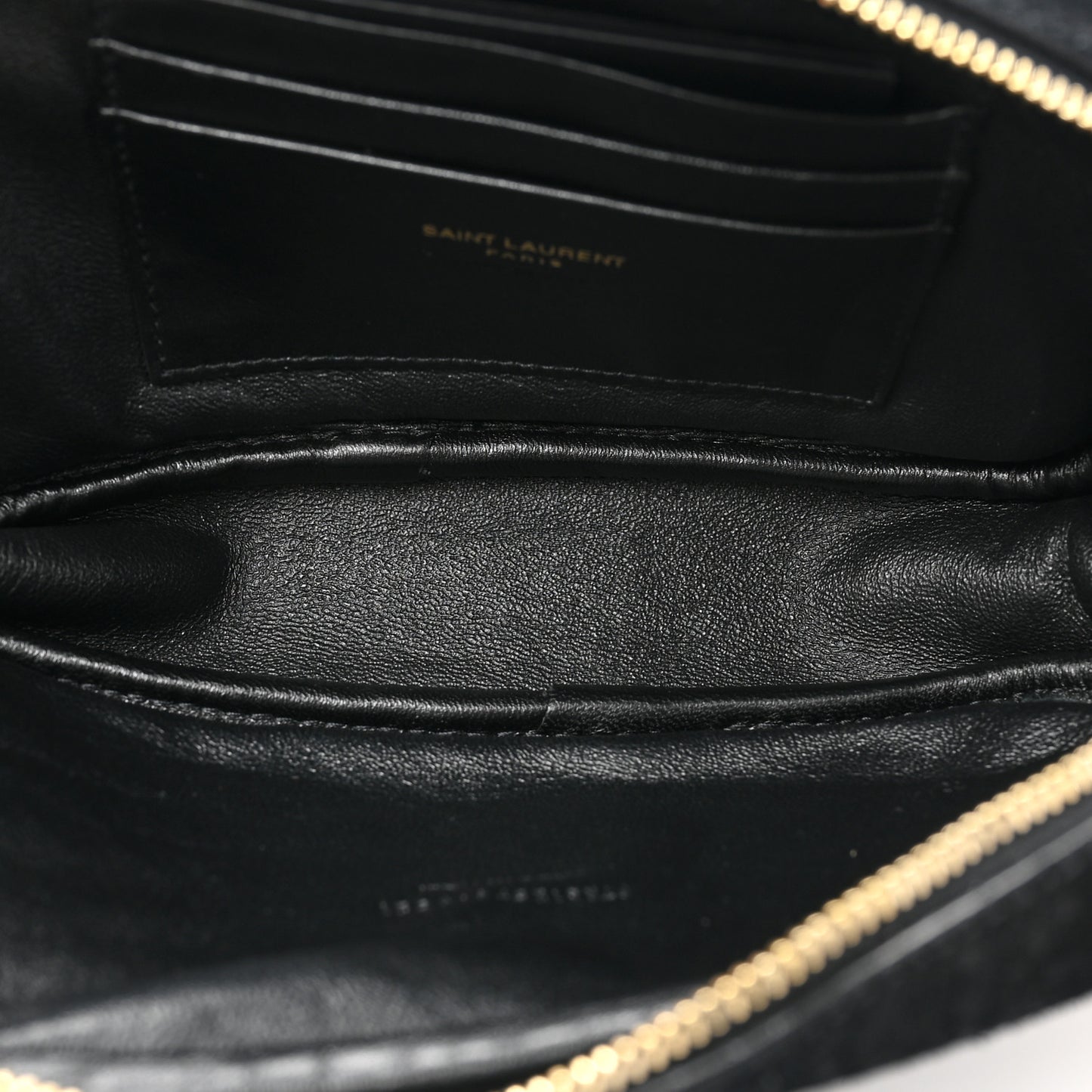 Suede Matelasse Monogram Mini Lou Camera Bag Black