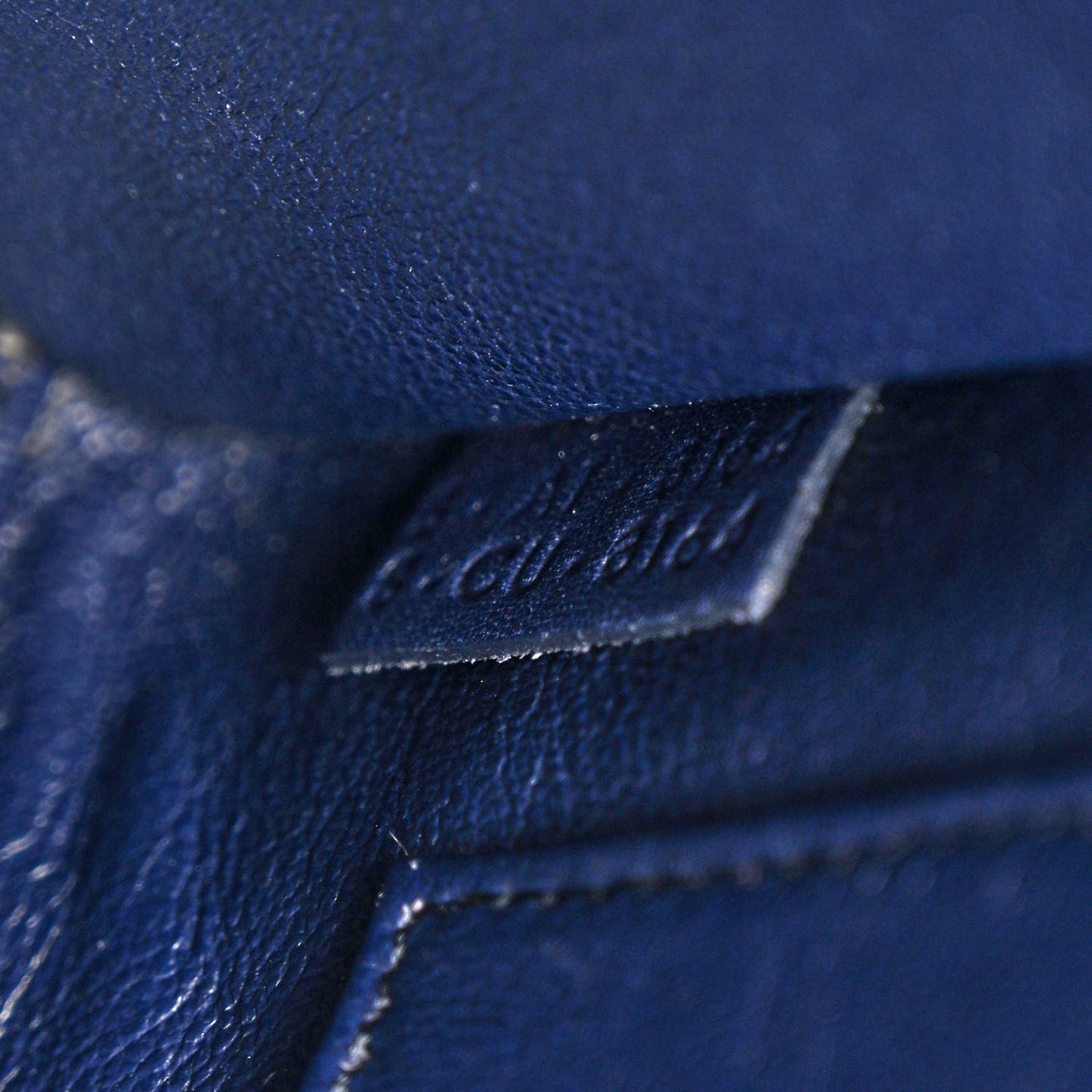Smooth Calfskin Nano Luggage Navy Blue