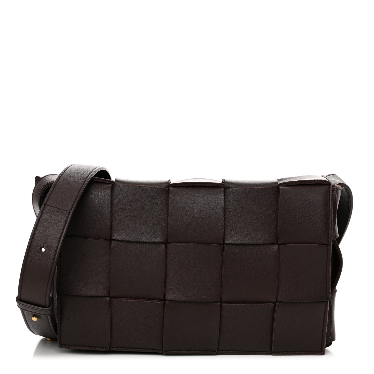 Lambskin Maxi Intrecciato Cassette Crossbody Bag Fondant